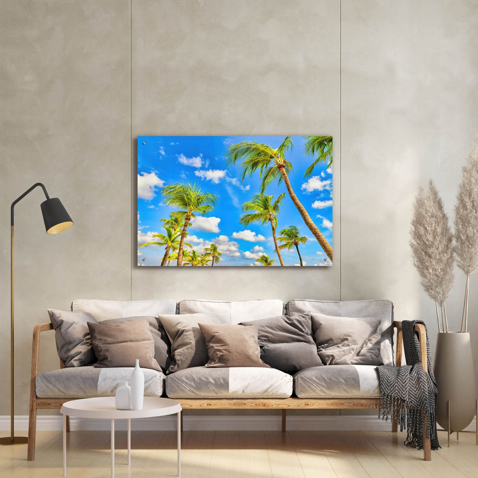 Epic Art 'Aruba Sunny Palms' by Mark A Paulda, Acrylic Glass Wall Art,36x24