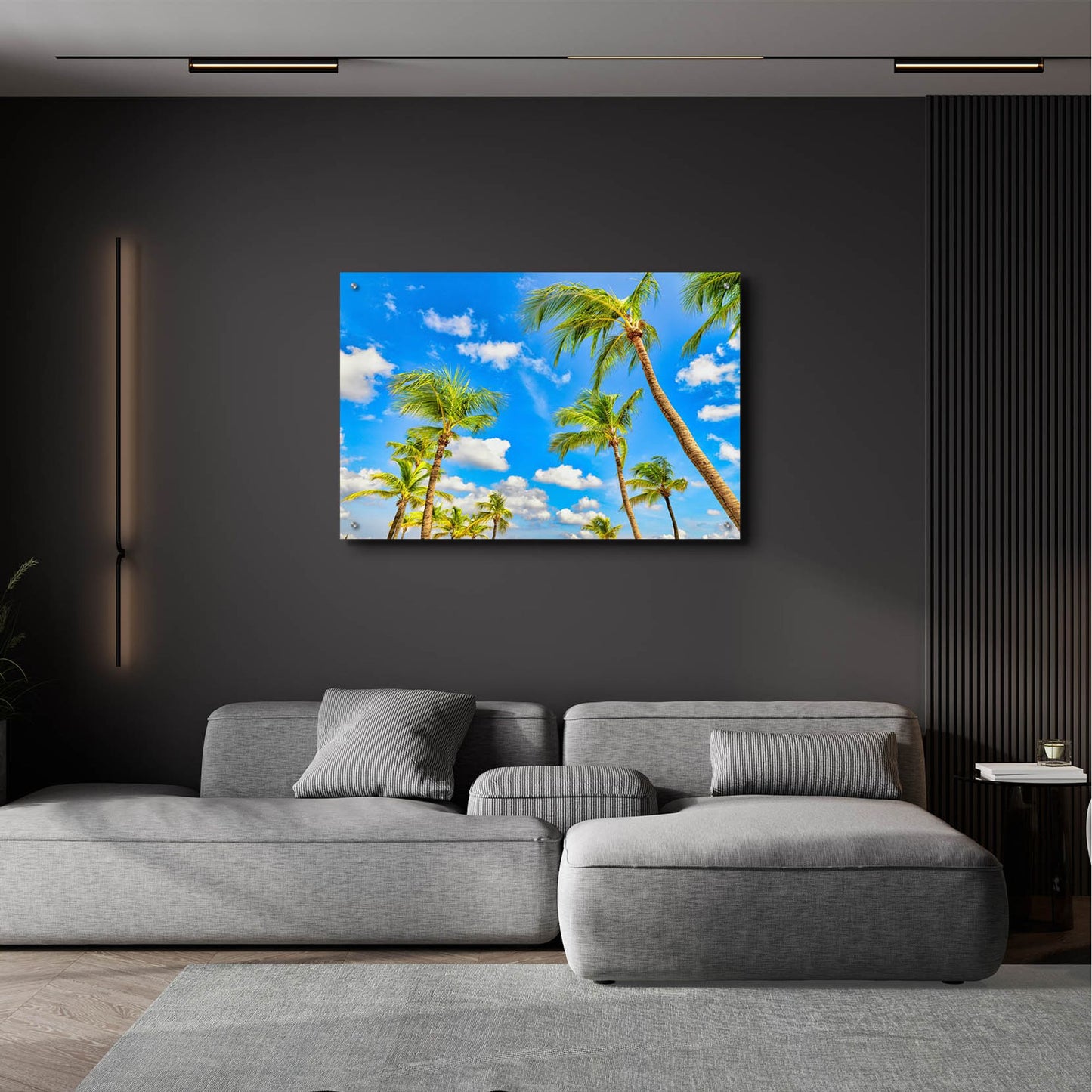 Epic Art 'Aruba Sunny Palms' by Mark A Paulda, Acrylic Glass Wall Art,36x24