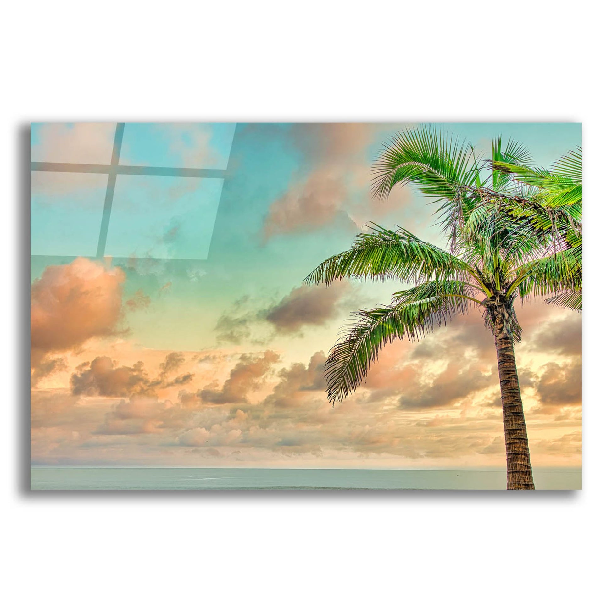 Epic Art 'Colombia Palm Sunset' by Mark A Paulda, Acrylic Glass Wall Art,16x12