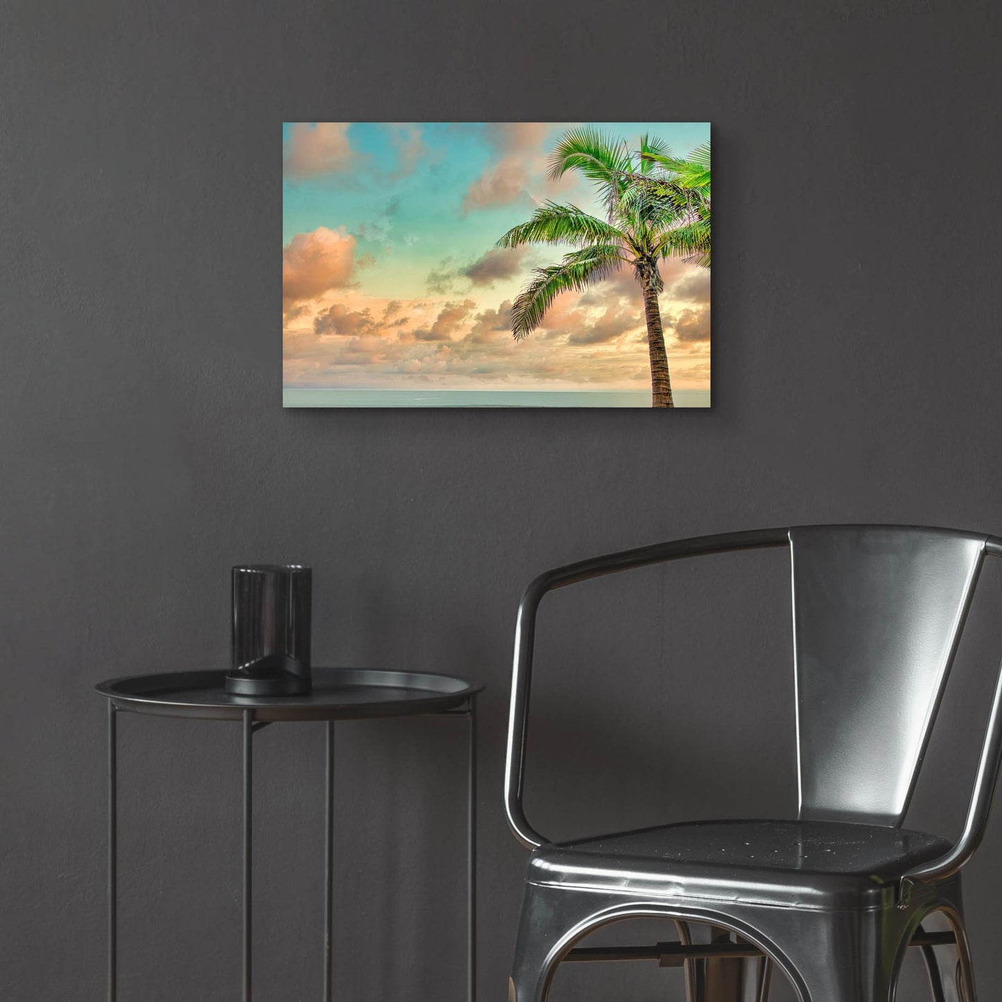 Epic Art 'Colombia Palm Sunset' by Mark A Paulda, Acrylic Glass Wall Art,24x16