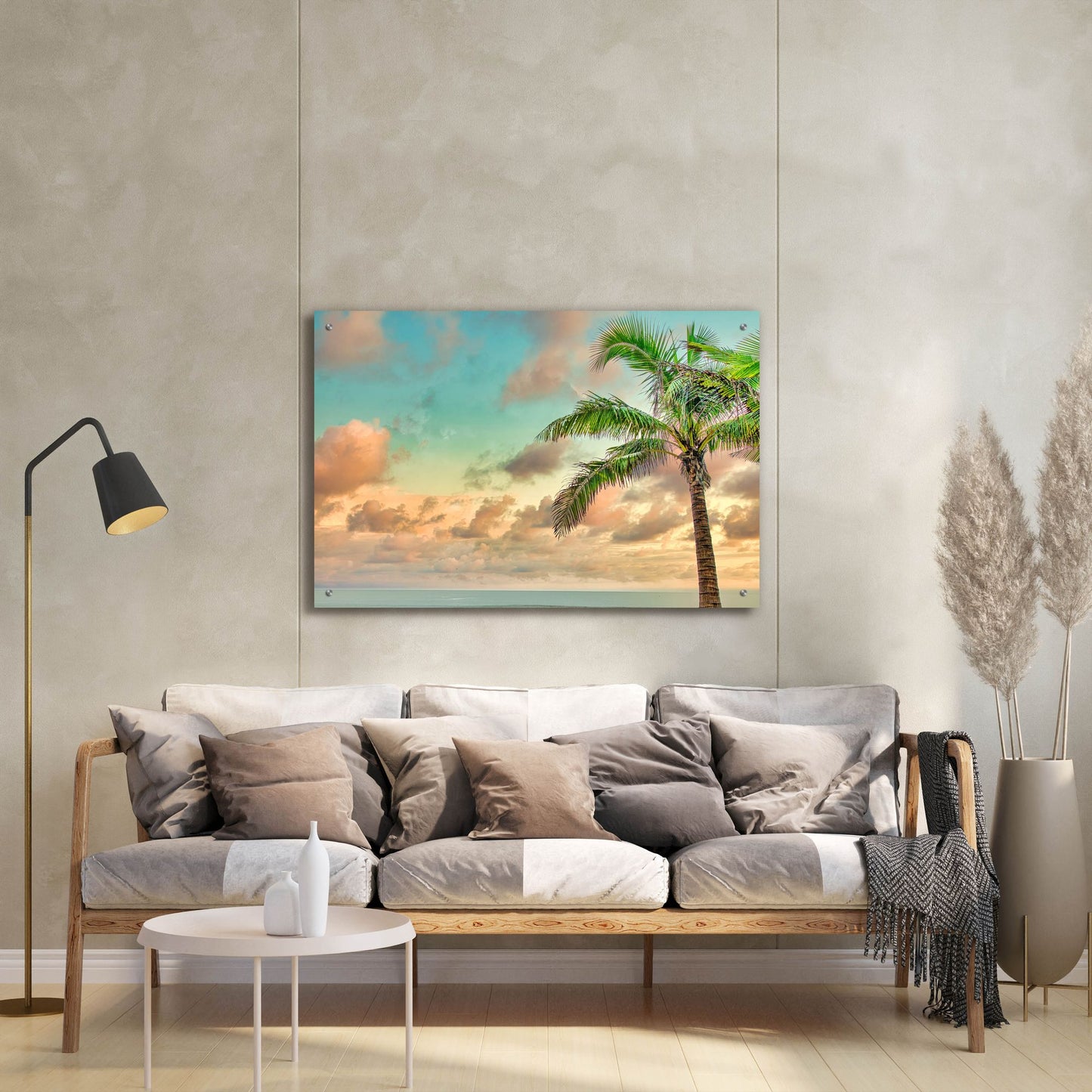 Epic Art 'Colombia Palm Sunset' by Mark A Paulda, Acrylic Glass Wall Art,36x24