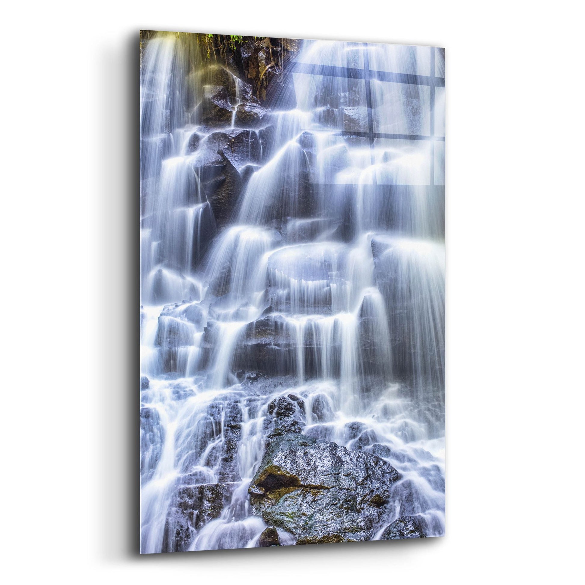 Epic Art 'Kanto Lampo Waterfall' by Mark A Paulda, Acrylic Glass Wall Art,12x16