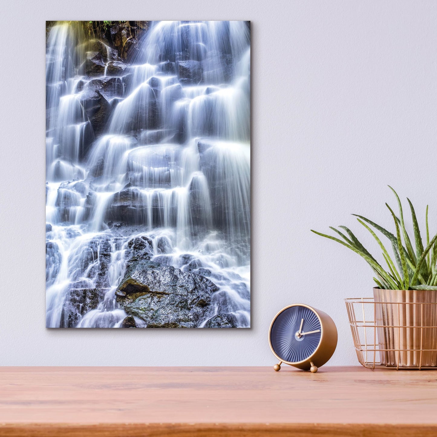 Epic Art 'Kanto Lampo Waterfall' by Mark A Paulda, Acrylic Glass Wall Art,12x16