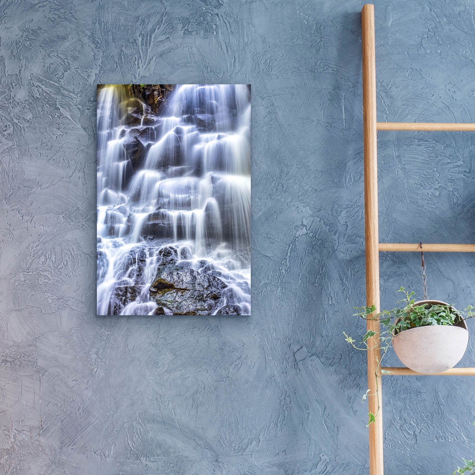 Epic Art 'Kanto Lampo Waterfall' by Mark A Paulda, Acrylic Glass Wall Art,16x24