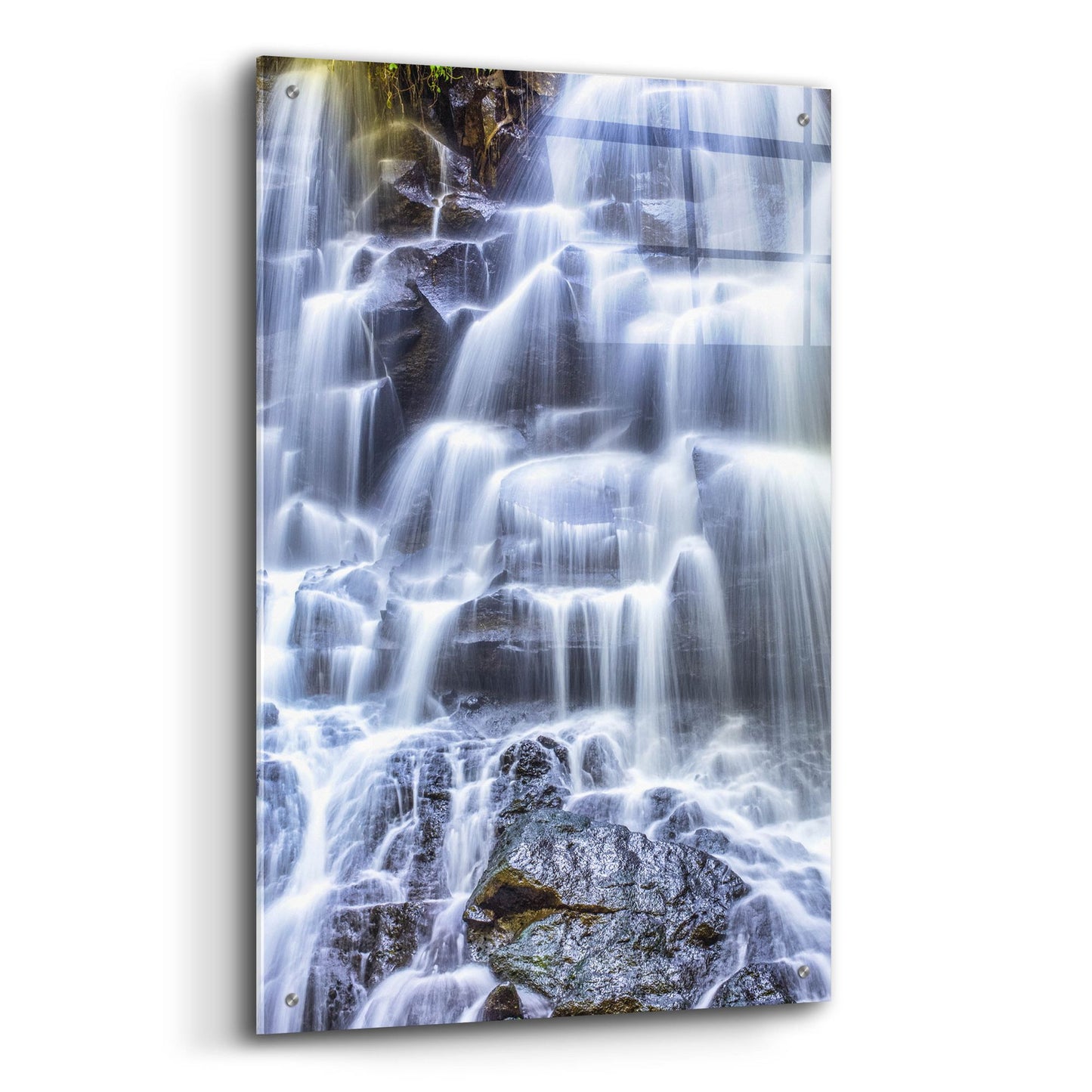 Epic Art 'Kanto Lampo Waterfall' by Mark A Paulda, Acrylic Glass Wall Art,24x36