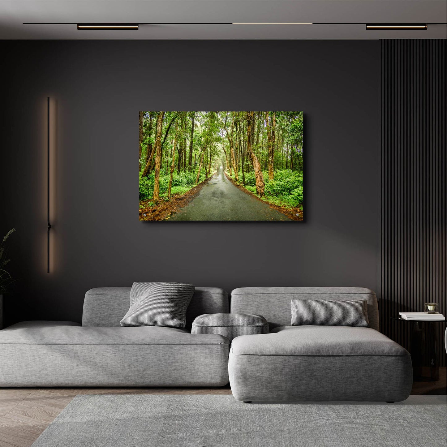 Epic Art 'Tropical Mauritius Road' by Mark A Paulda, Acrylic Glass Wall Art,36x24