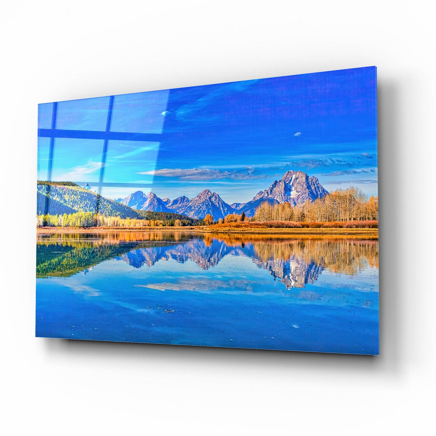 Epic Art 'Blue Reflections' by Mark A Paulda, Acrylic Glass Wall Art,16x12