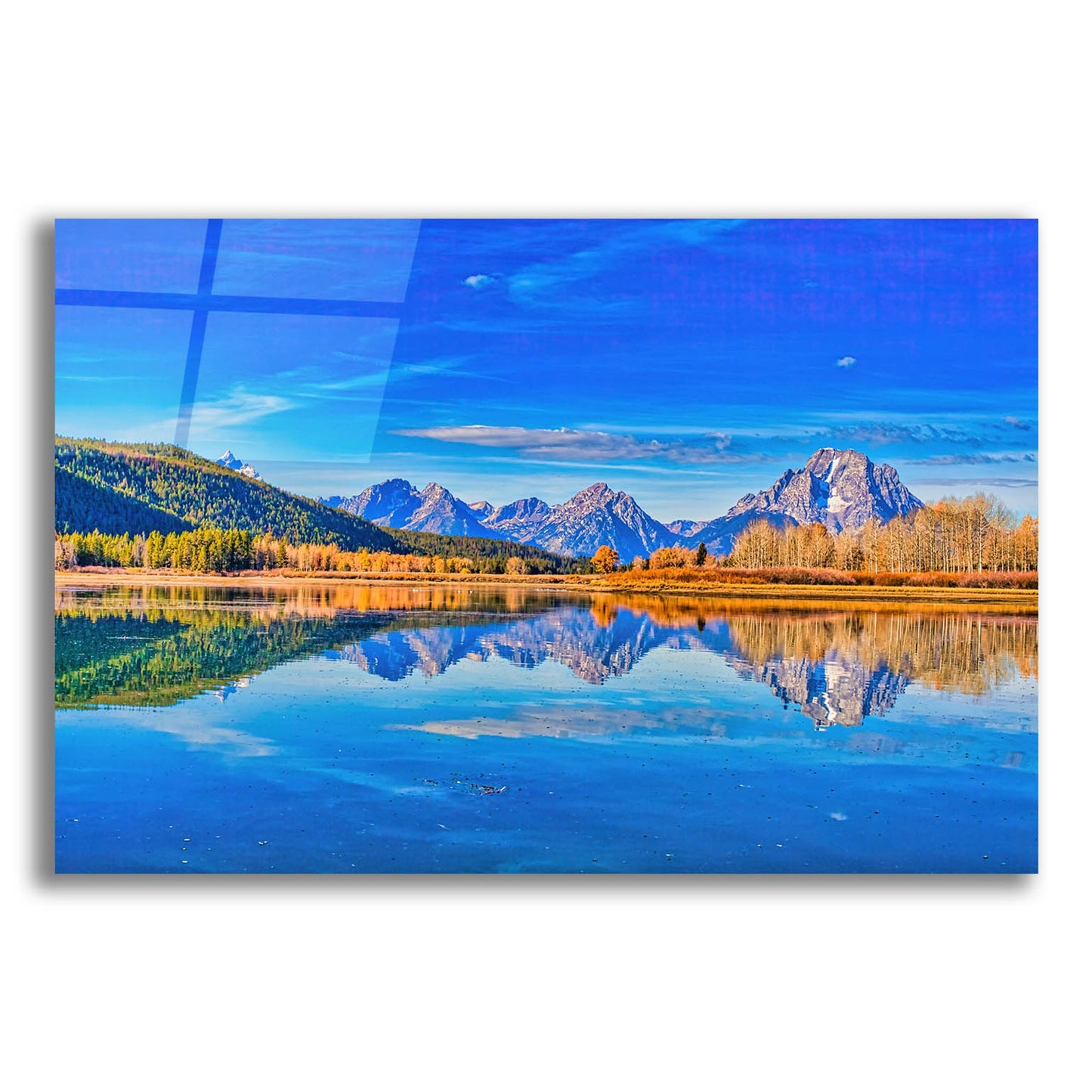 Epic Art 'Blue Reflections' by Mark A Paulda, Acrylic Glass Wall Art,16x12