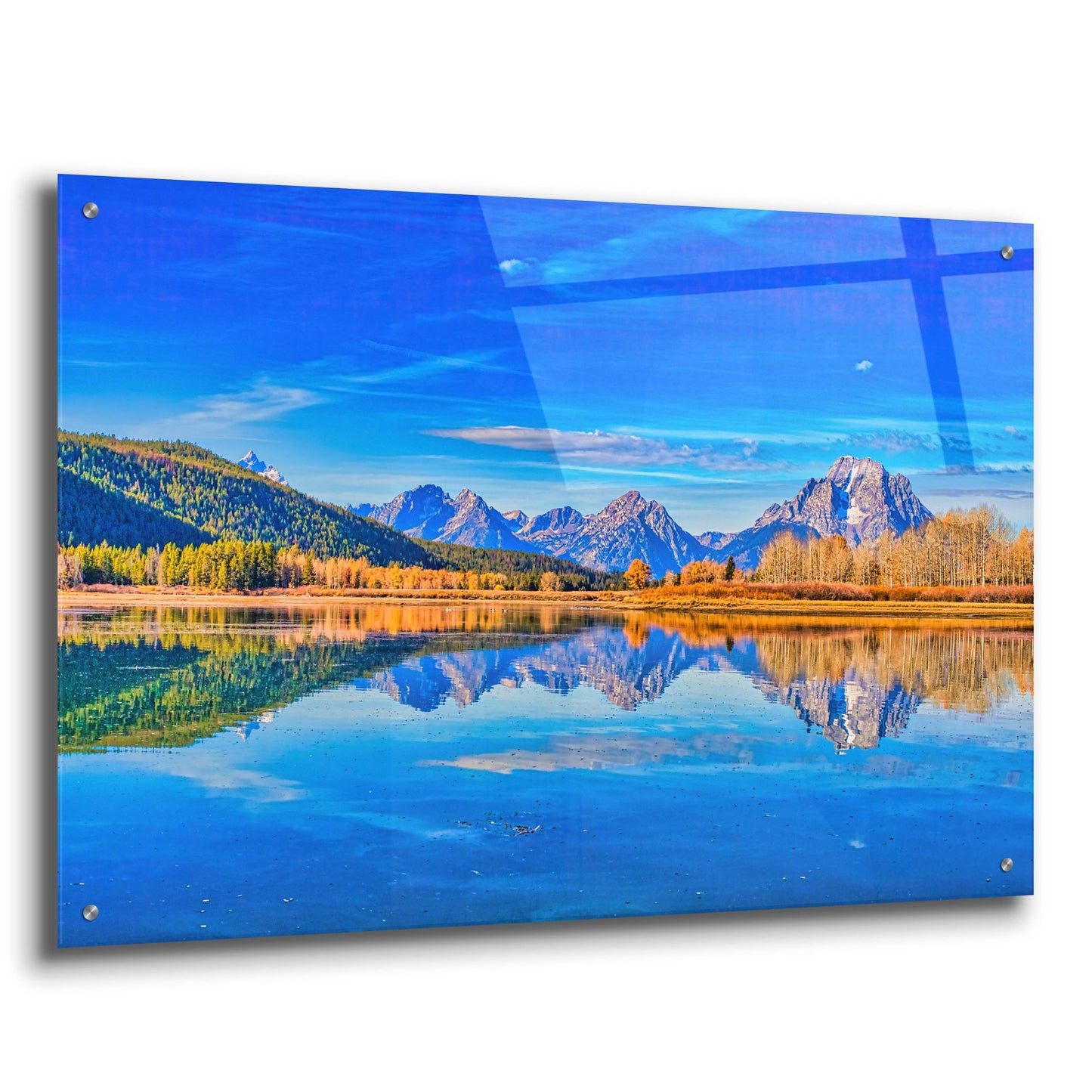 Epic Art 'Blue Reflections' by Mark A Paulda, Acrylic Glass Wall Art,36x24