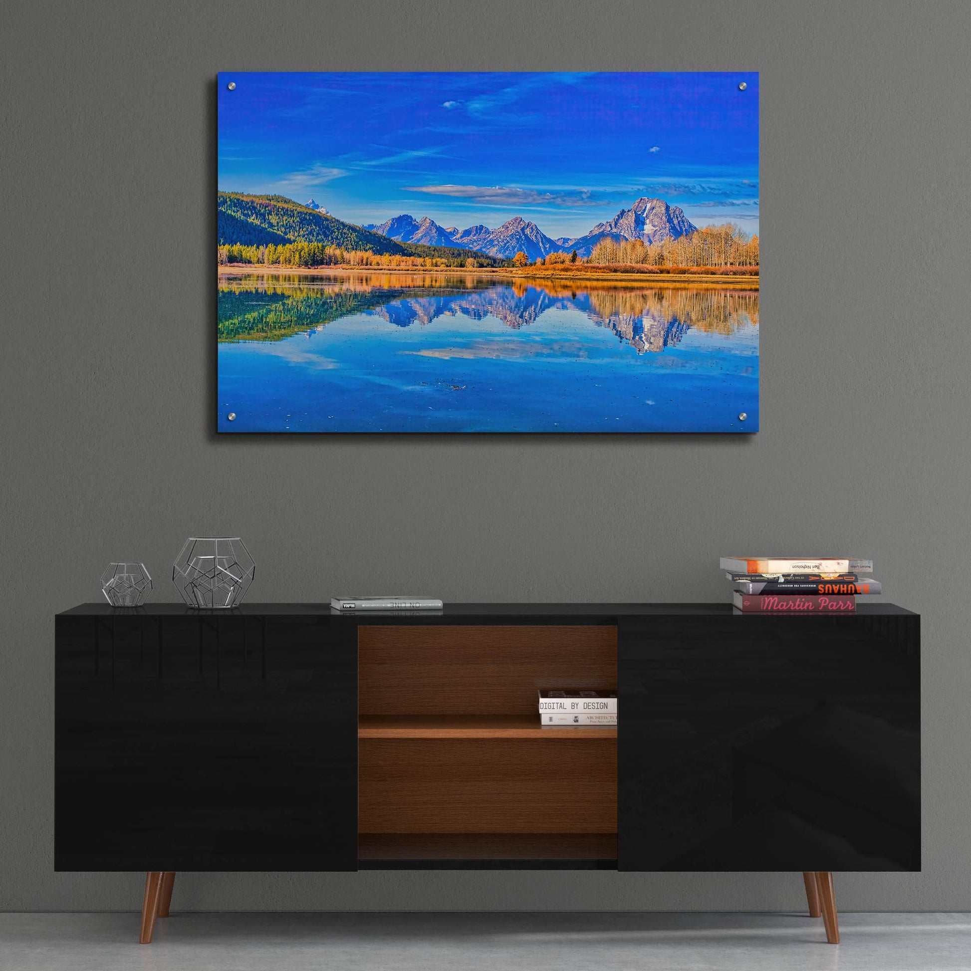 Epic Art 'Blue Reflections' by Mark A Paulda, Acrylic Glass Wall Art,36x24