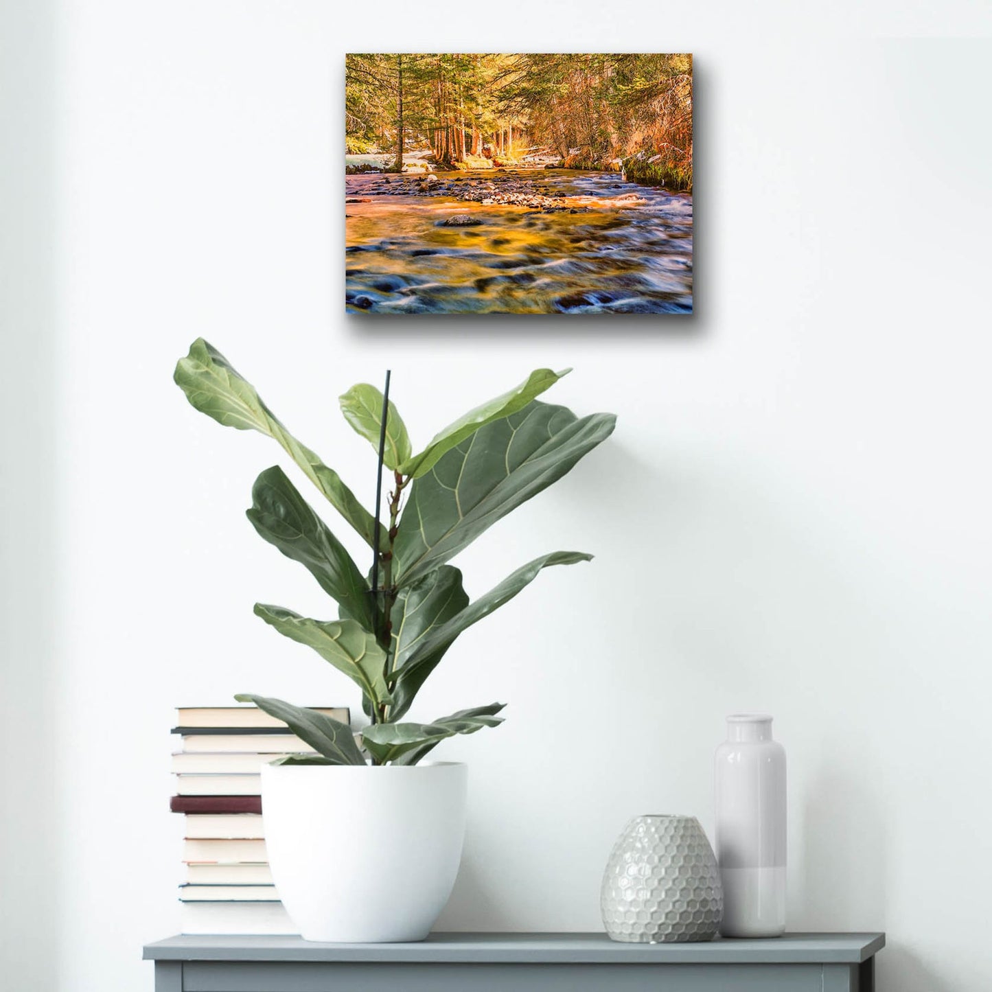 Epic Art 'Golden Hour River Reflection' by Mark A Paulda, Acrylic Glass Wall Art,16x12