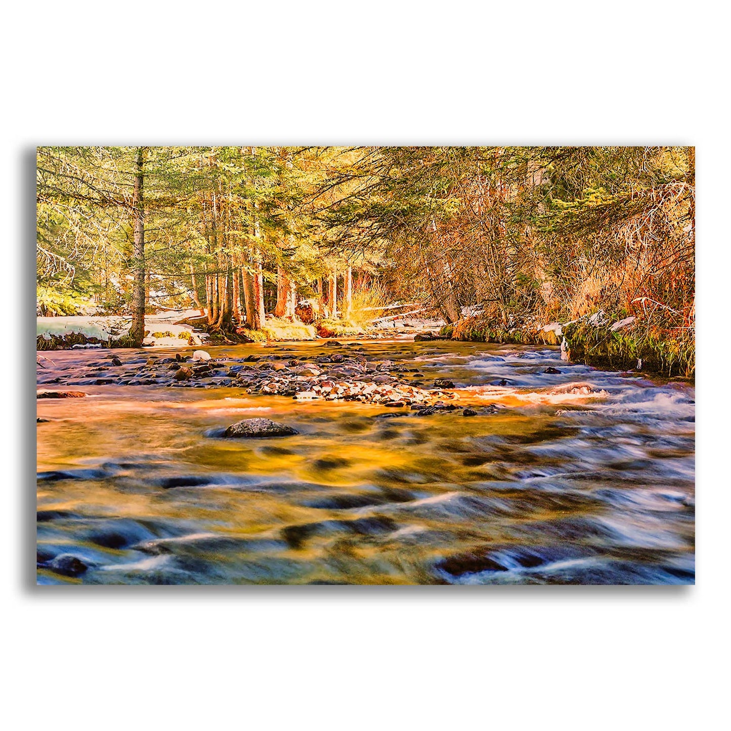 Epic Art 'Golden Hour River Reflection' by Mark A Paulda, Acrylic Glass Wall Art,16x12