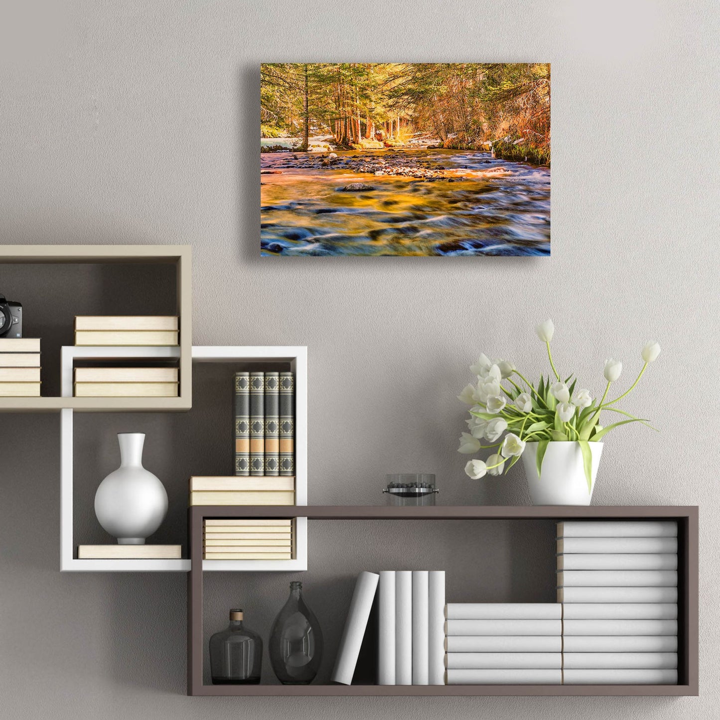 Epic Art 'Golden Hour River Reflection' by Mark A Paulda, Acrylic Glass Wall Art,24x16