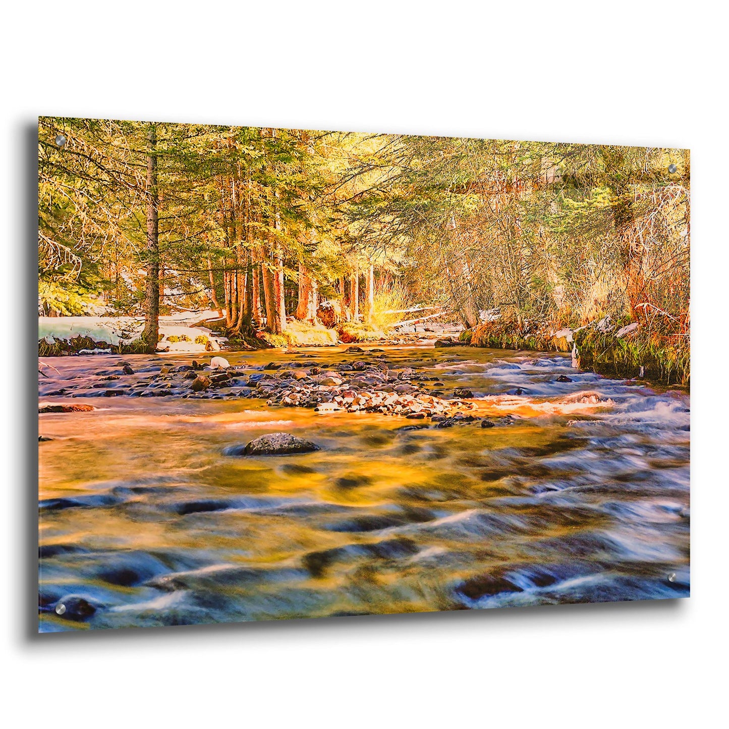 Epic Art 'Golden Hour River Reflection' by Mark A Paulda, Acrylic Glass Wall Art,36x24