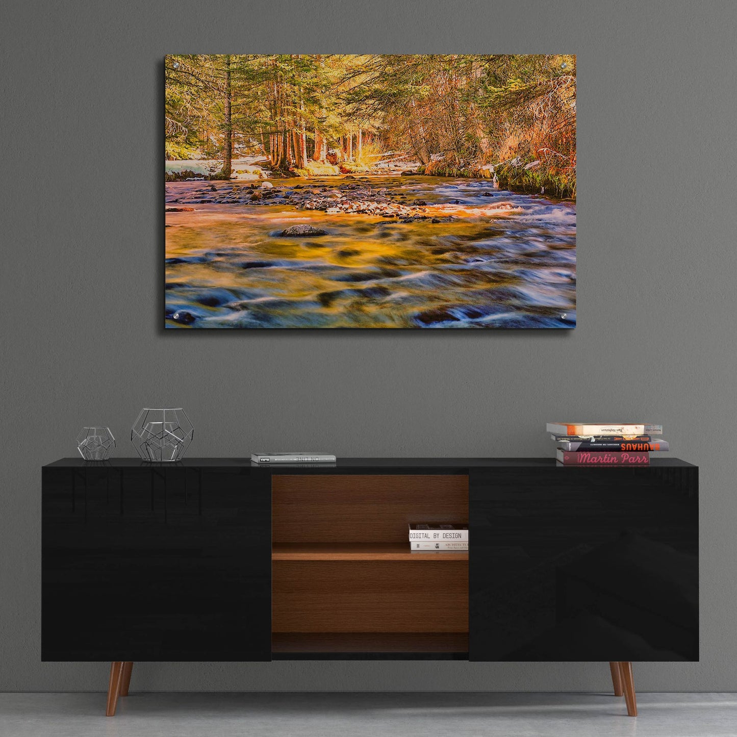 Epic Art 'Golden Hour River Reflection' by Mark A Paulda, Acrylic Glass Wall Art,36x24