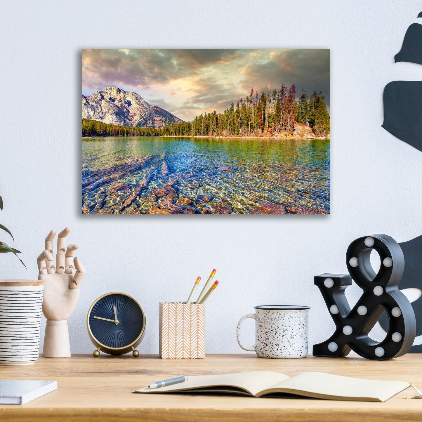 Epic Art 'Grand Tetons Afternoon' by Mark A Paulda, Acrylic Glass Wall Art,16x12