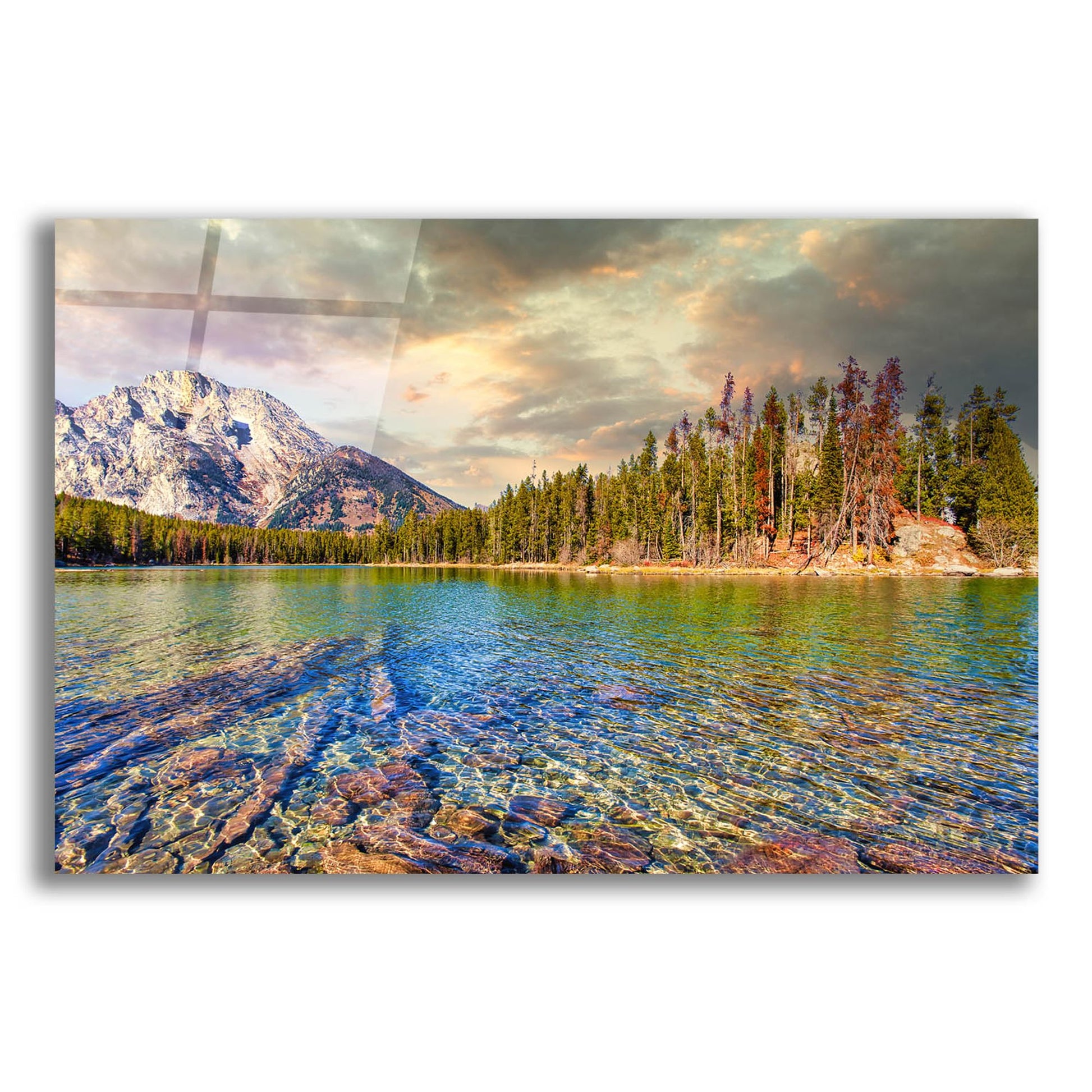 Epic Art 'Grand Tetons Afternoon' by Mark A Paulda, Acrylic Glass Wall Art,16x12