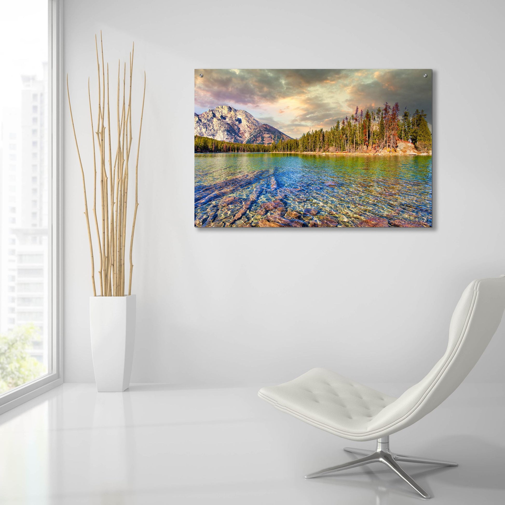 Epic Art 'Grand Tetons Afternoon' by Mark A Paulda, Acrylic Glass Wall Art,36x24