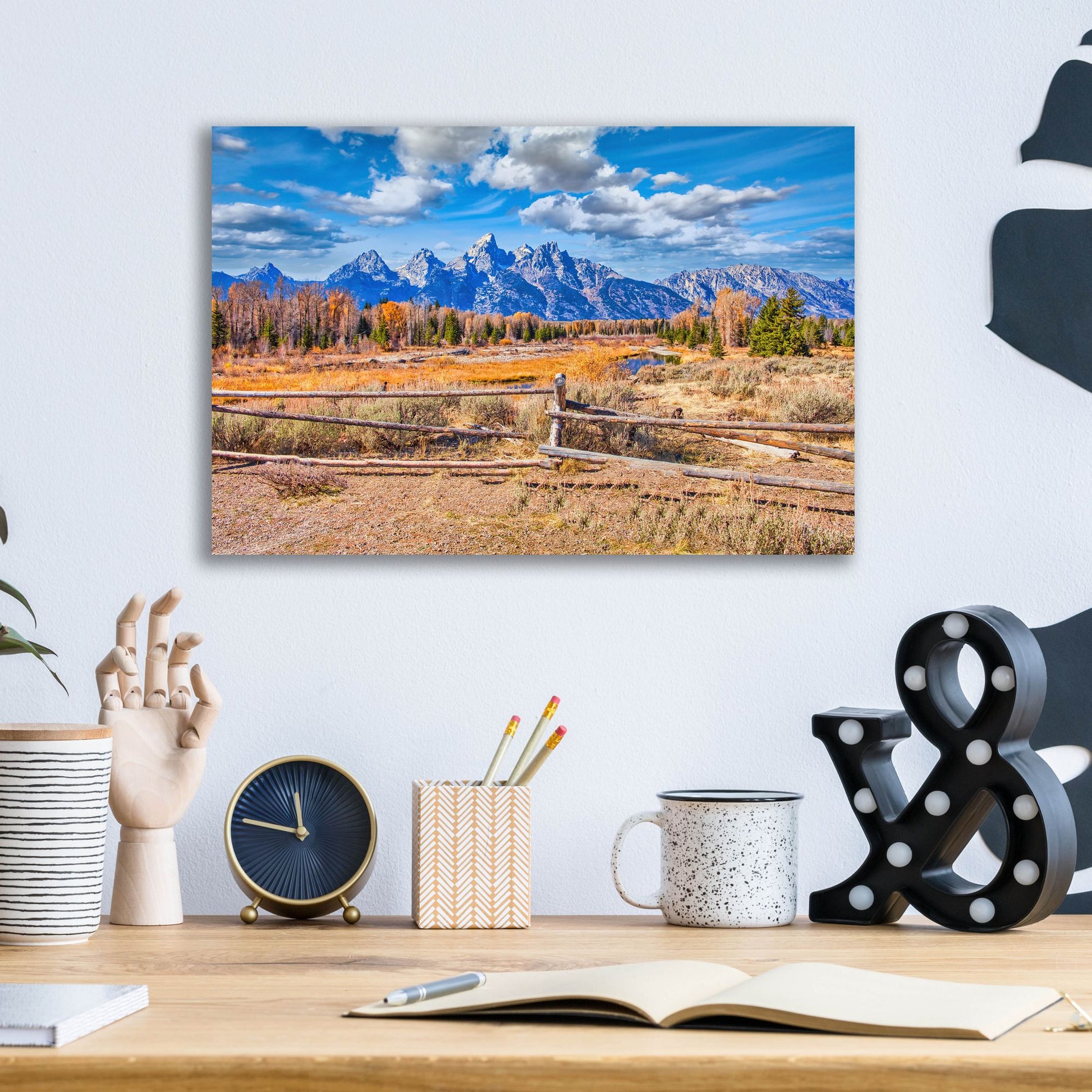 Epic Art 'Grand Tetons' by Mark A Paulda, Acrylic Glass Wall Art,16x12