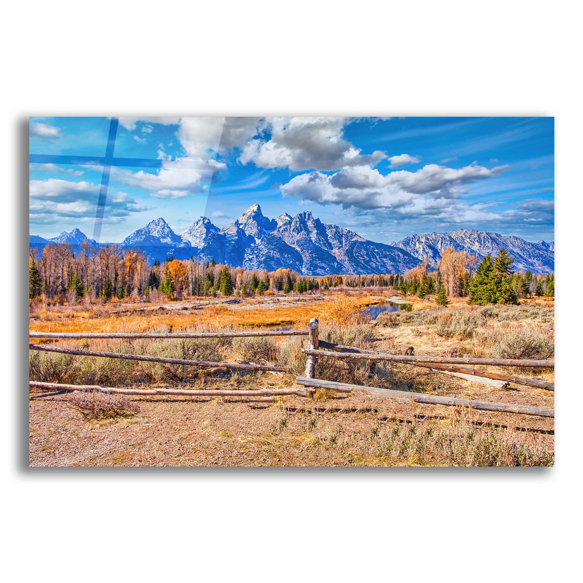 Epic Art 'Grand Tetons' by Mark A Paulda, Acrylic Glass Wall Art,16x12