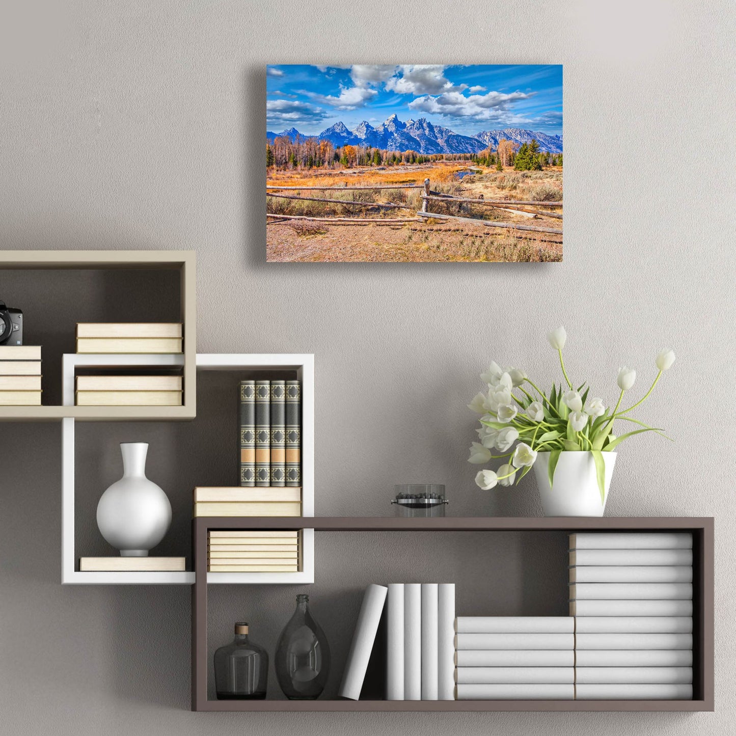 Epic Art 'Grand Tetons' by Mark A Paulda, Acrylic Glass Wall Art,24x16