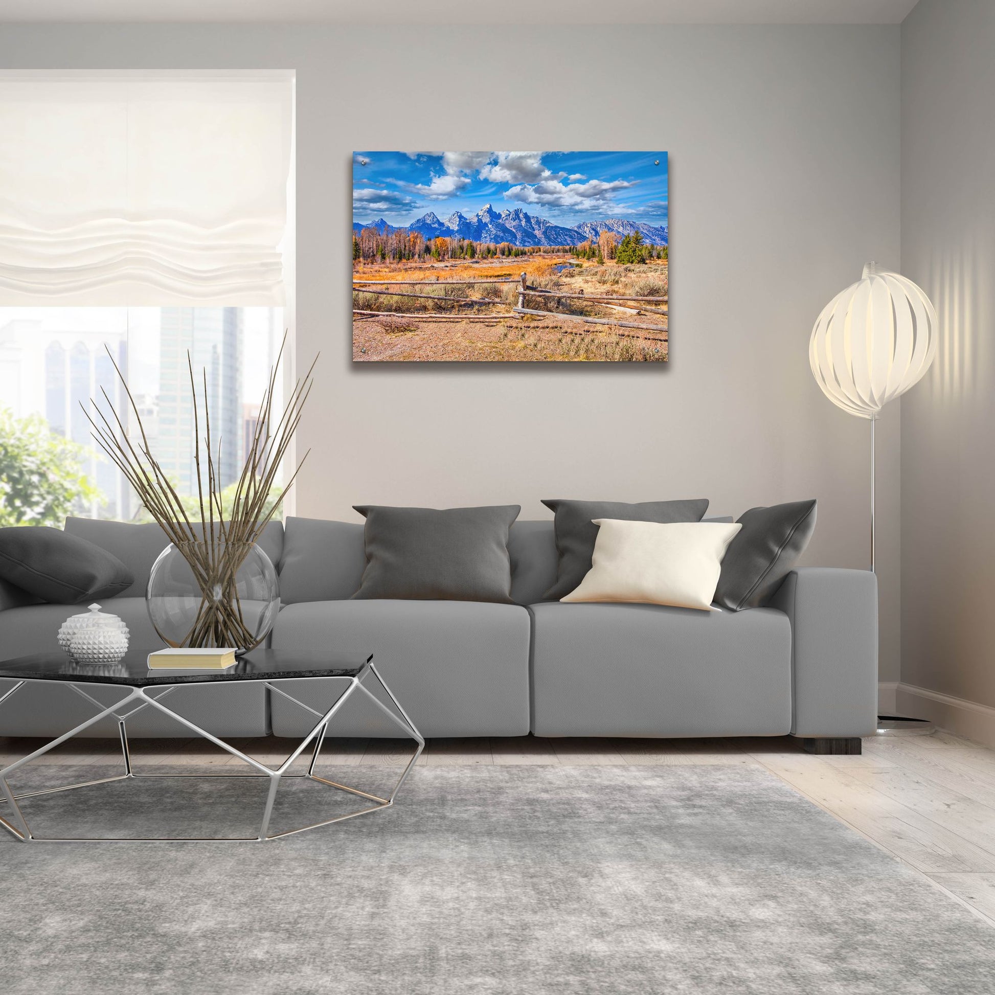 Epic Art 'Grand Tetons' by Mark A Paulda, Acrylic Glass Wall Art,36x24