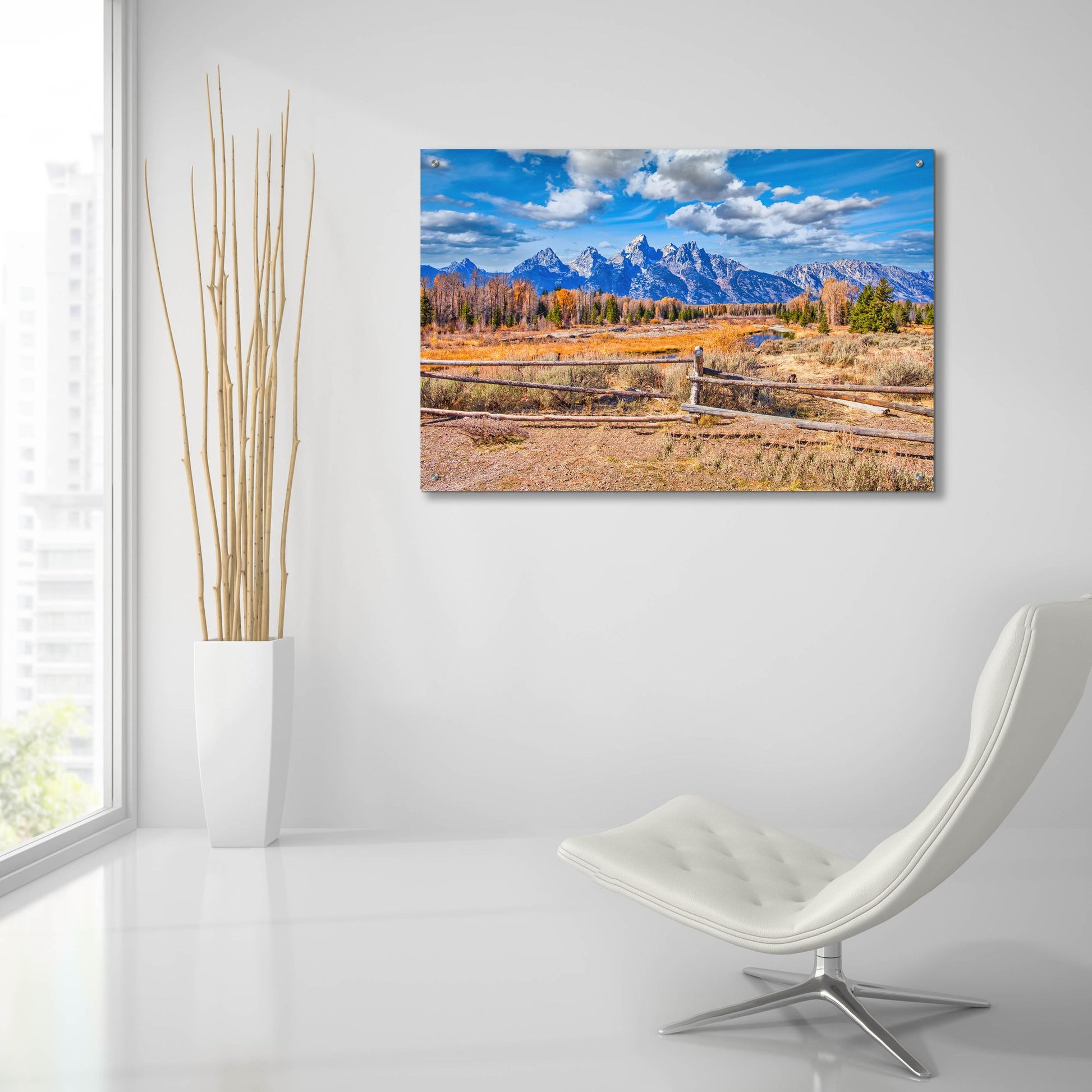 Epic Art 'Grand Tetons' by Mark A Paulda, Acrylic Glass Wall Art,36x24