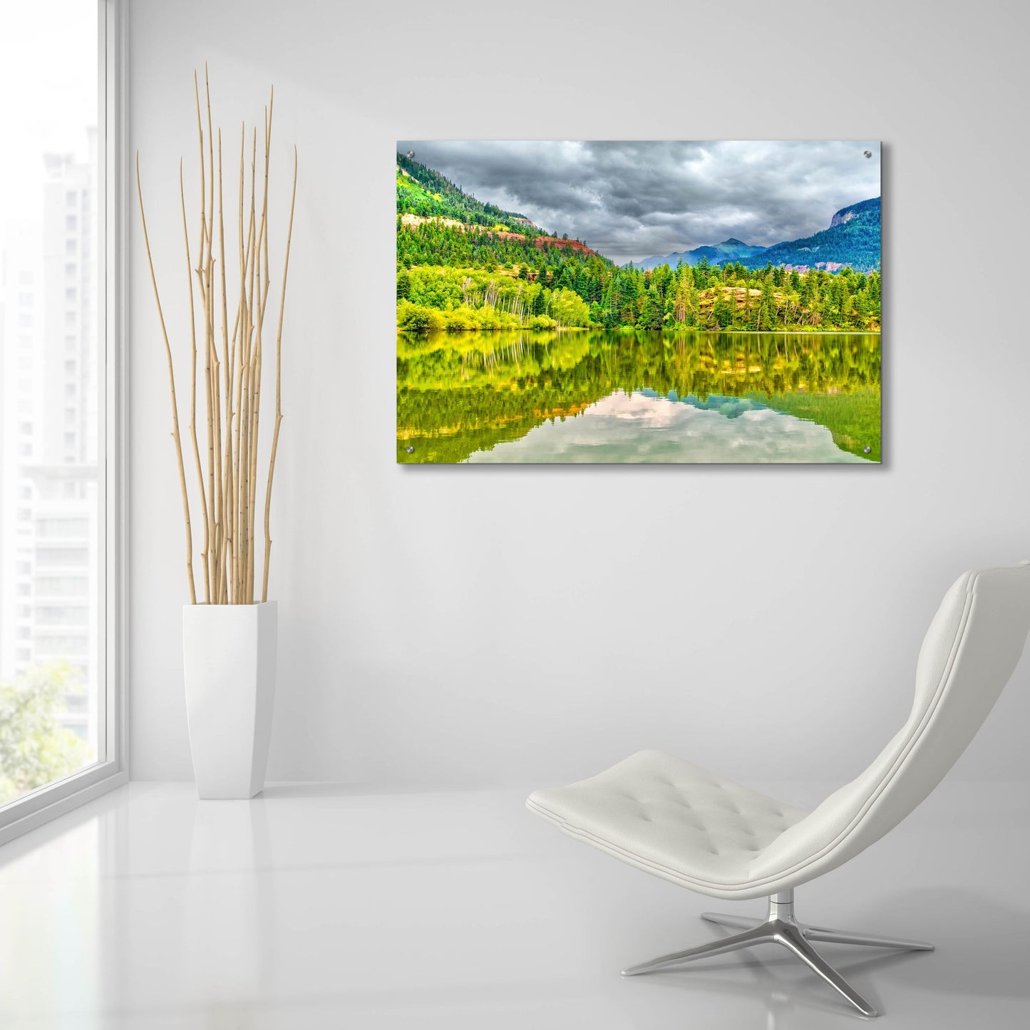 Epic Art 'Lake Lenore 2' by Mark A Paulda, Acrylic Glass Wall Art,36x24