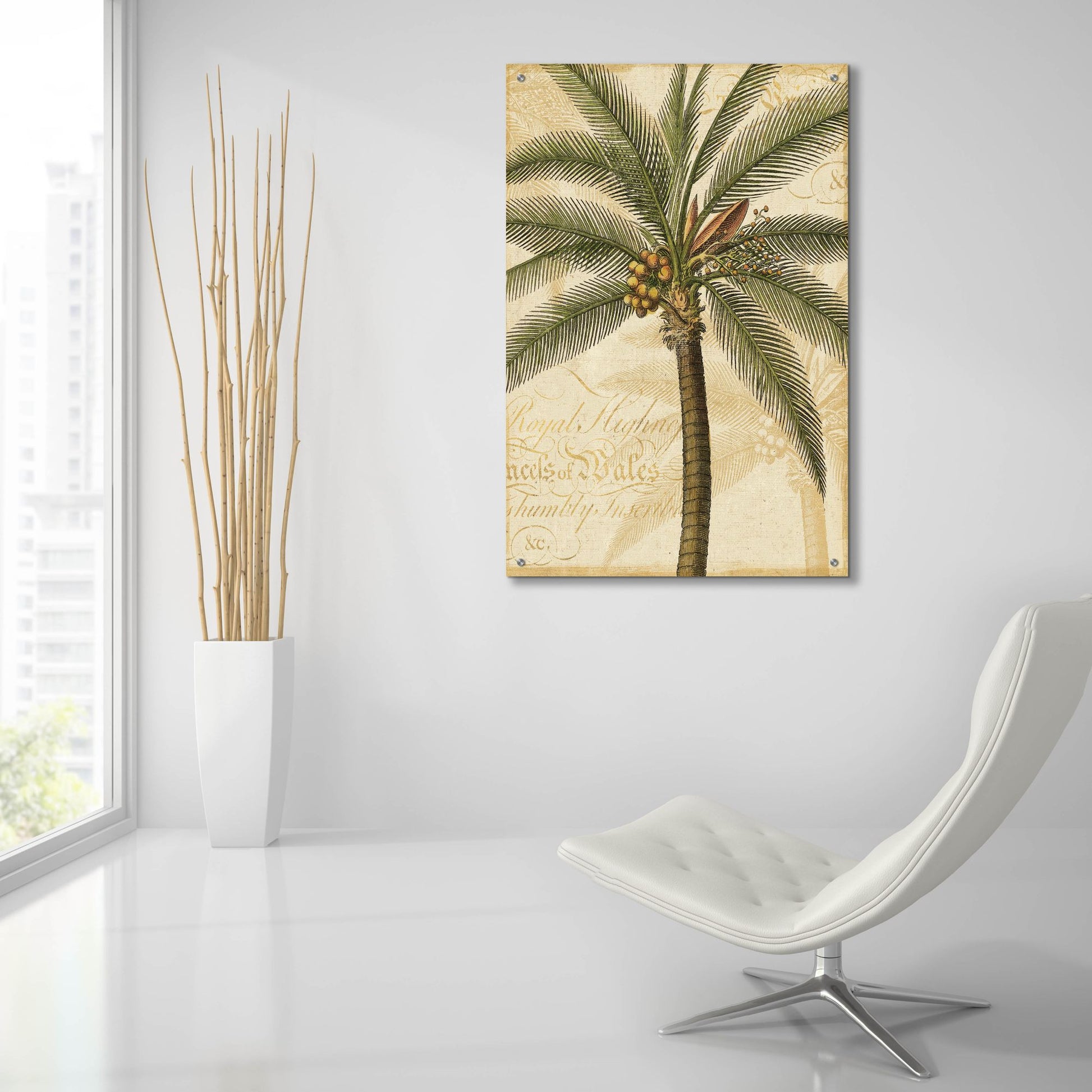 Epic Art 'Royal Palm II' by NBL Studio, Acrylic Glass Wall Art,24x36