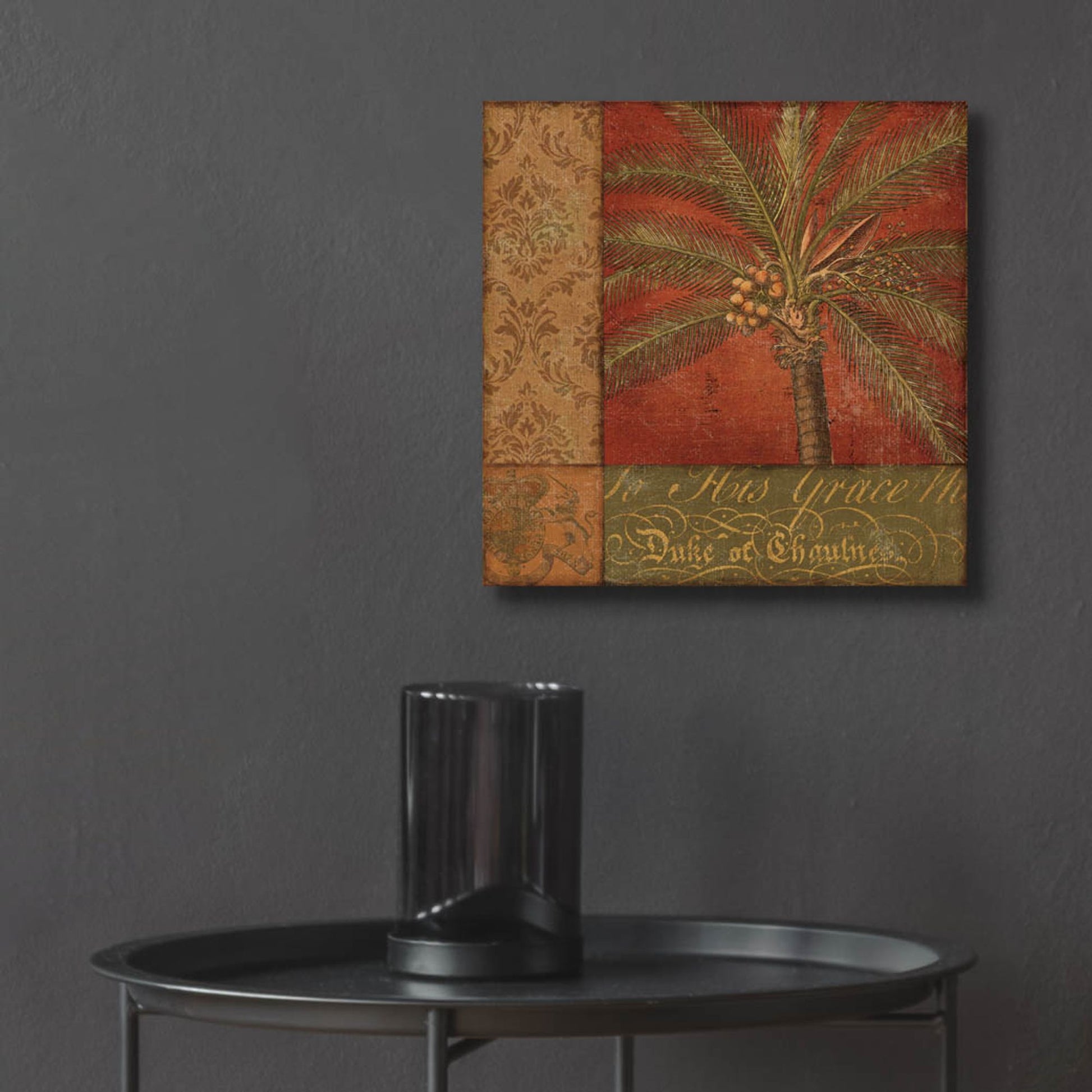 Epic Art 'Golden Palm I' by NBL Studio, Acrylic Glass Wall Art,12x12