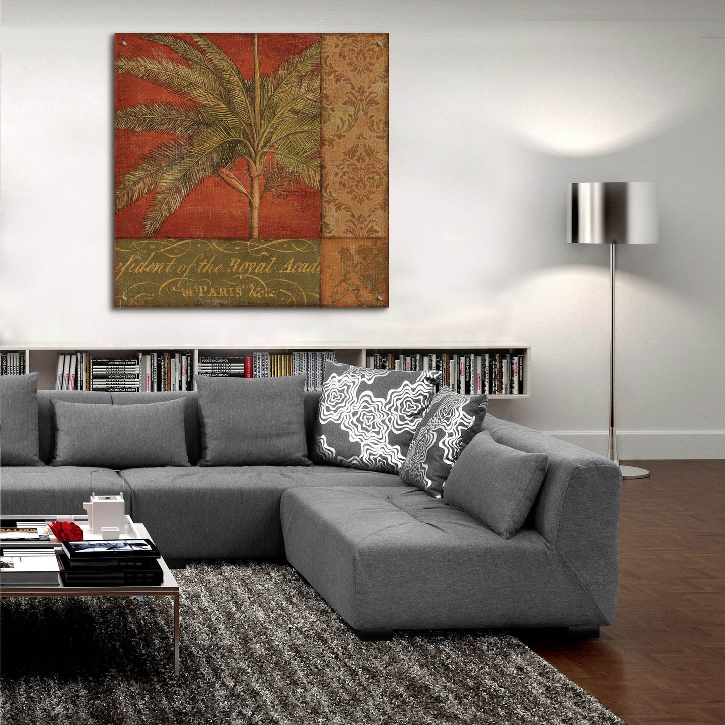 Epic Art 'Golden Palm II' by NBL Studio, Acrylic Glass Wall Art,36x36