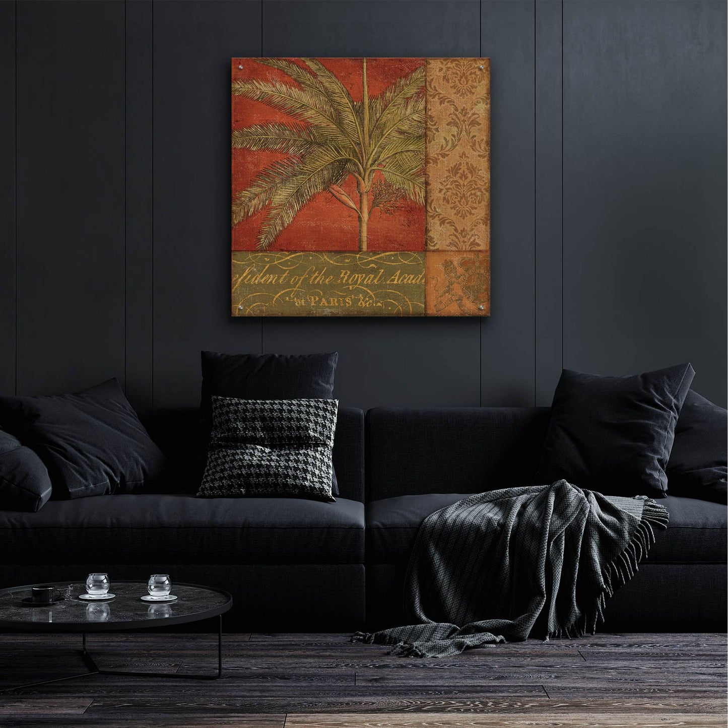 Epic Art 'Golden Palm II' by NBL Studio, Acrylic Glass Wall Art,36x36