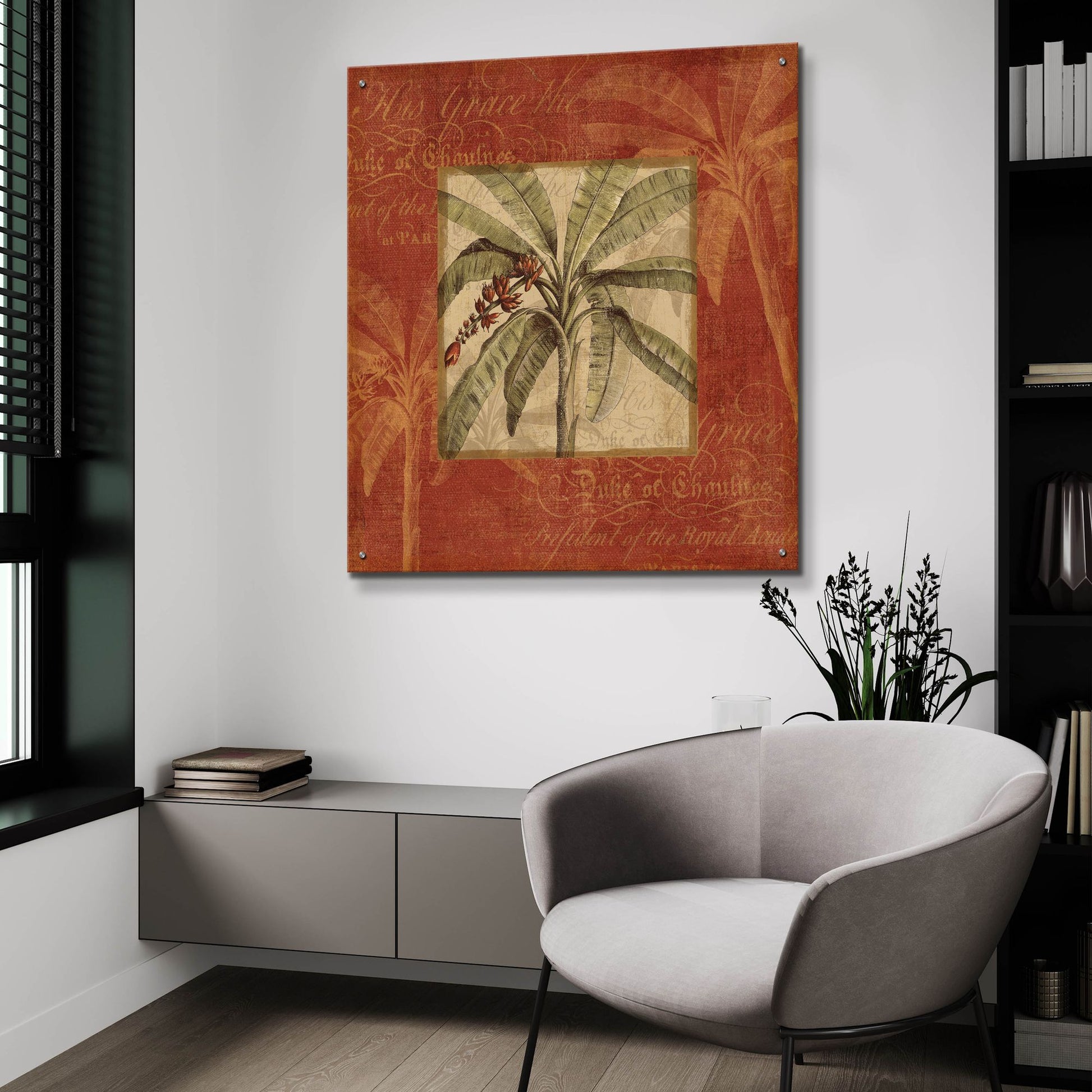 Epic Art 'Royal Palm III' by NBL Studio, Acrylic Glass Wall Art,36x36