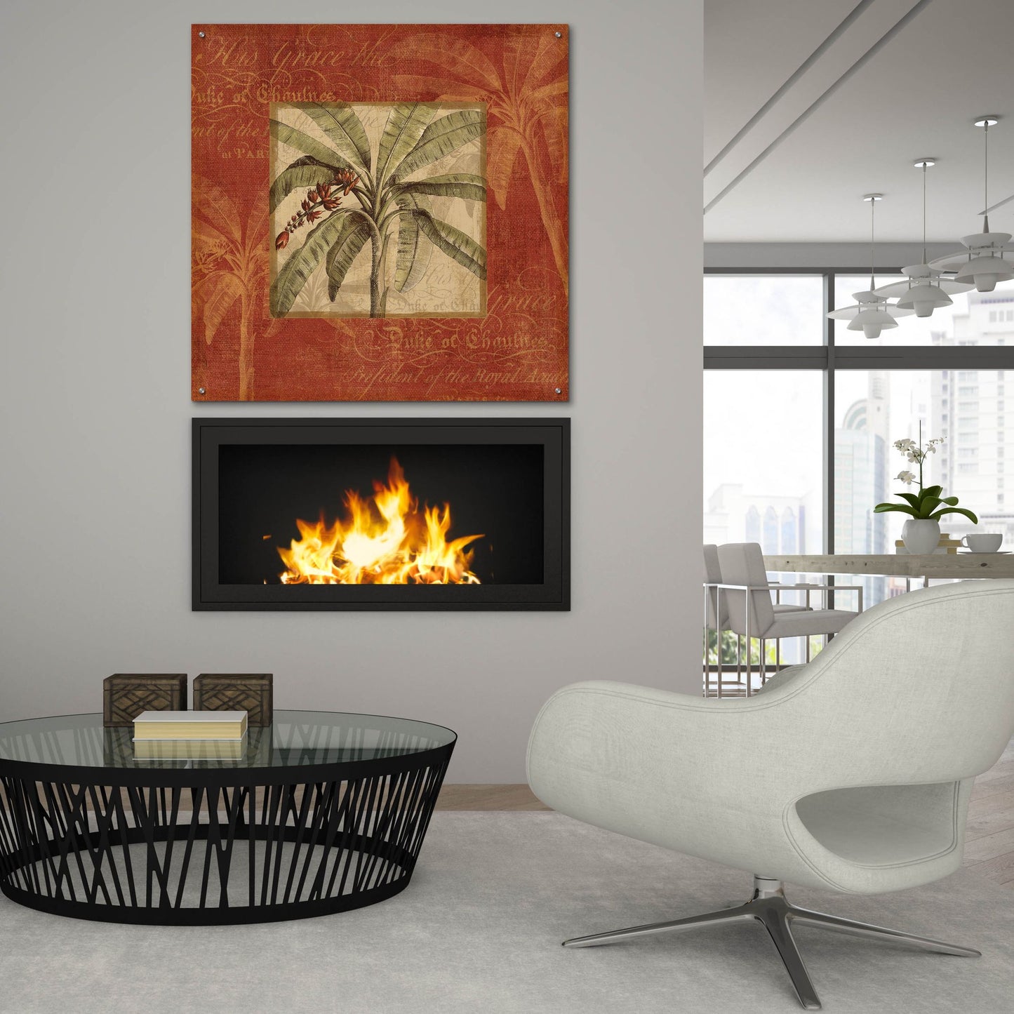 Epic Art 'Royal Palm III' by NBL Studio, Acrylic Glass Wall Art,36x36