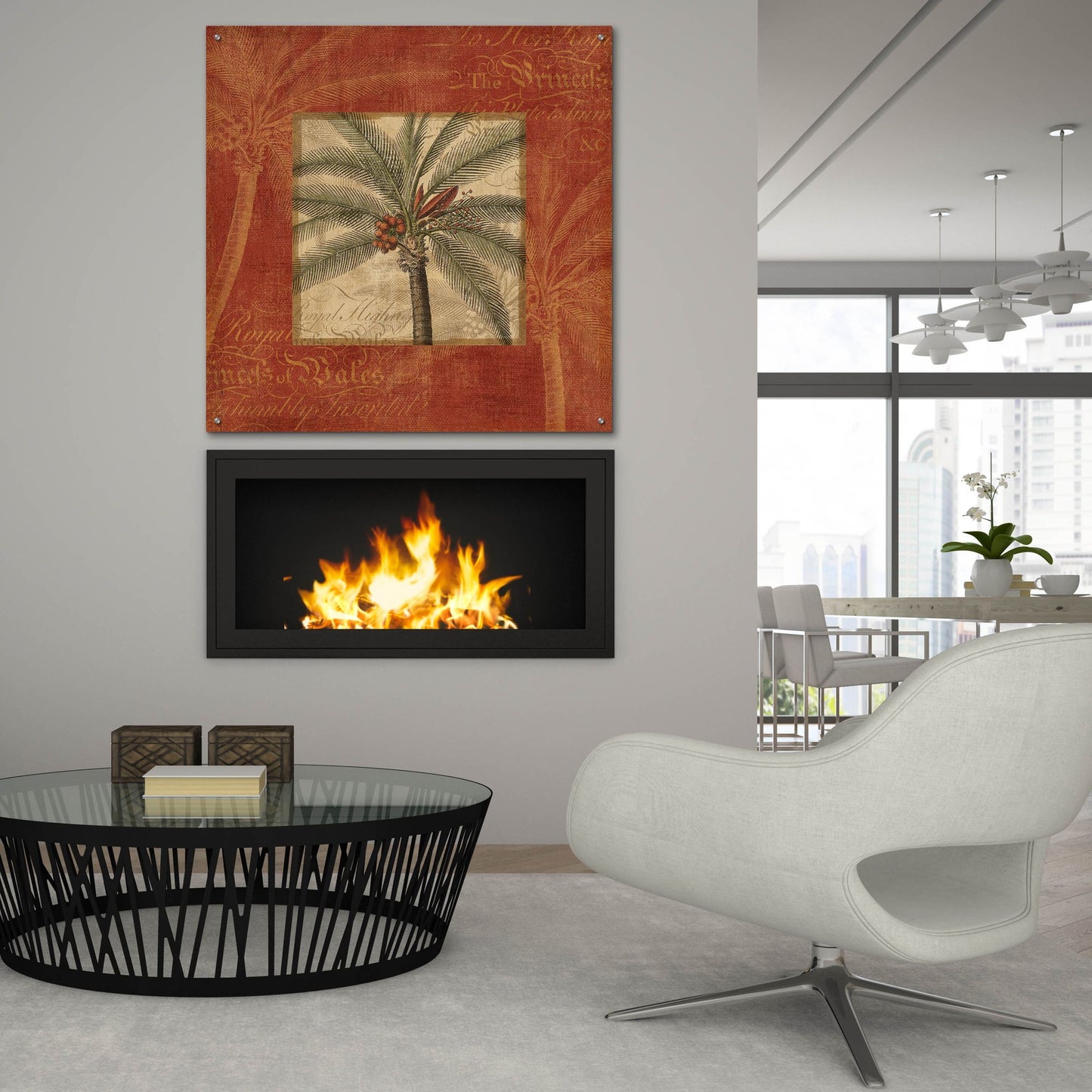 Epic Art 'Royal Palm IV' by NBL Studio, Acrylic Glass Wall Art,36x36