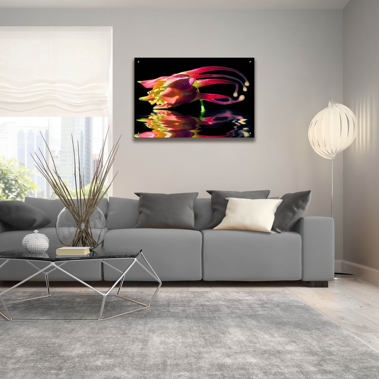 Epic Art 'Columbine Reflection' by Pamela Plummer, Acrylic Glass Wall Art,36x24