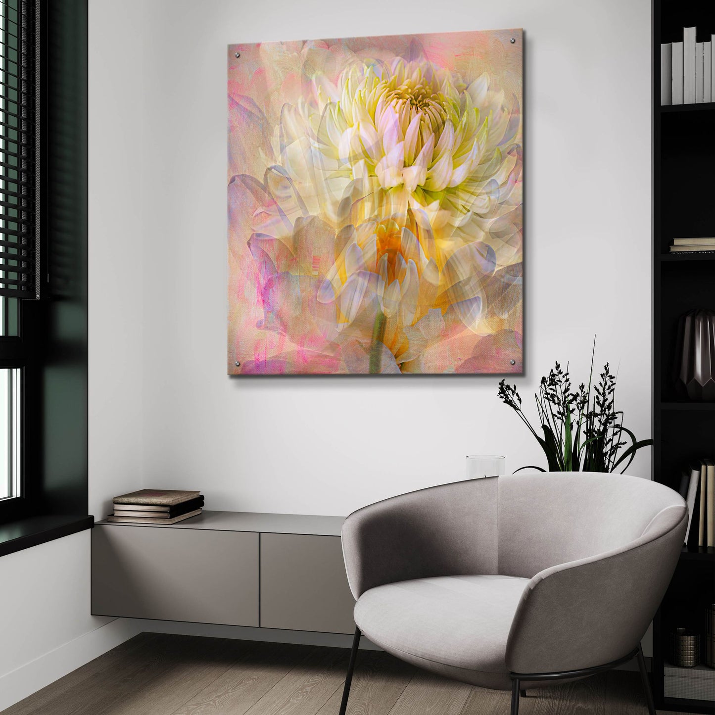 Epic Art 'Cotton Candy' by Pamela Plummer, Acrylic Glass Wall Art,36x36