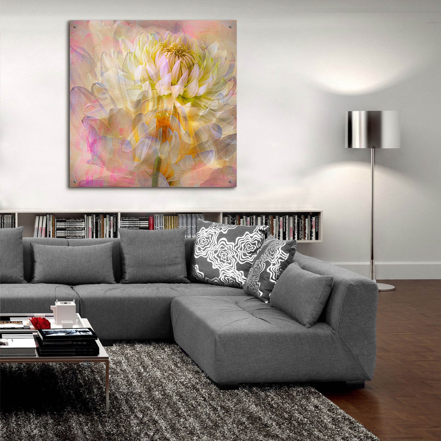 Epic Art 'Cotton Candy' by Pamela Plummer, Acrylic Glass Wall Art,36x36