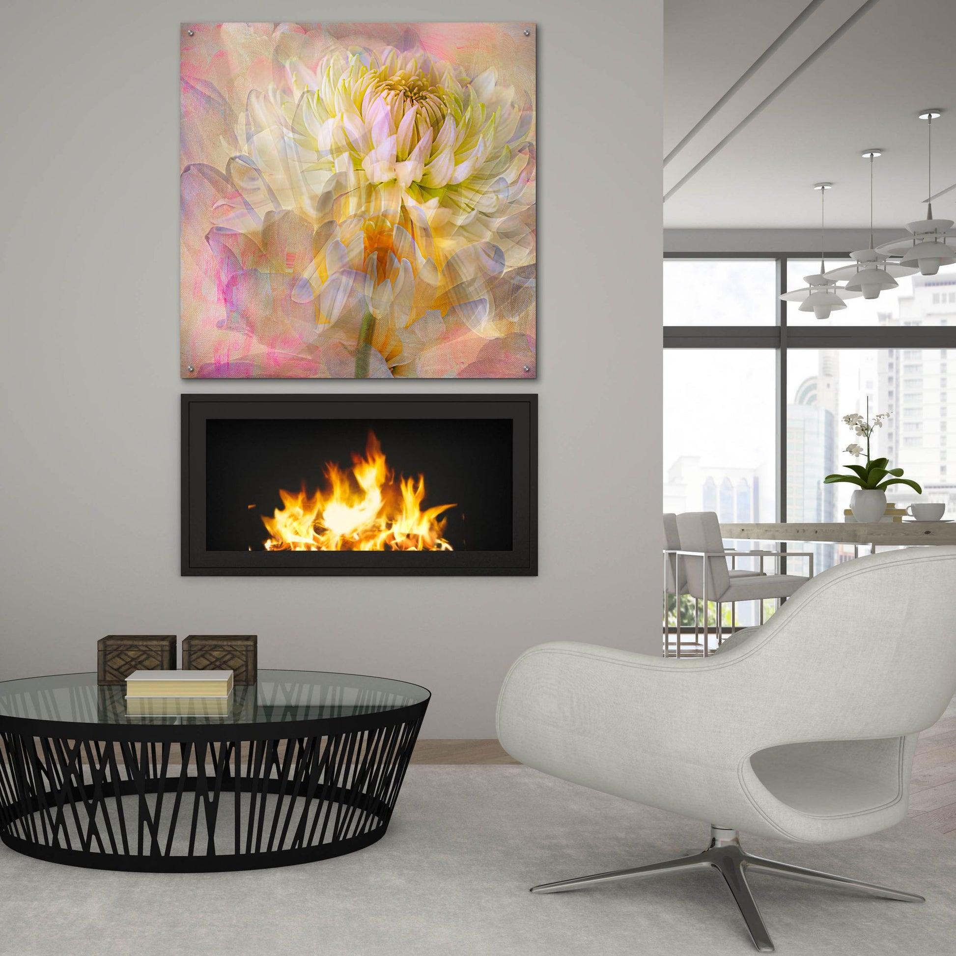 Epic Art 'Cotton Candy' by Pamela Plummer, Acrylic Glass Wall Art,36x36