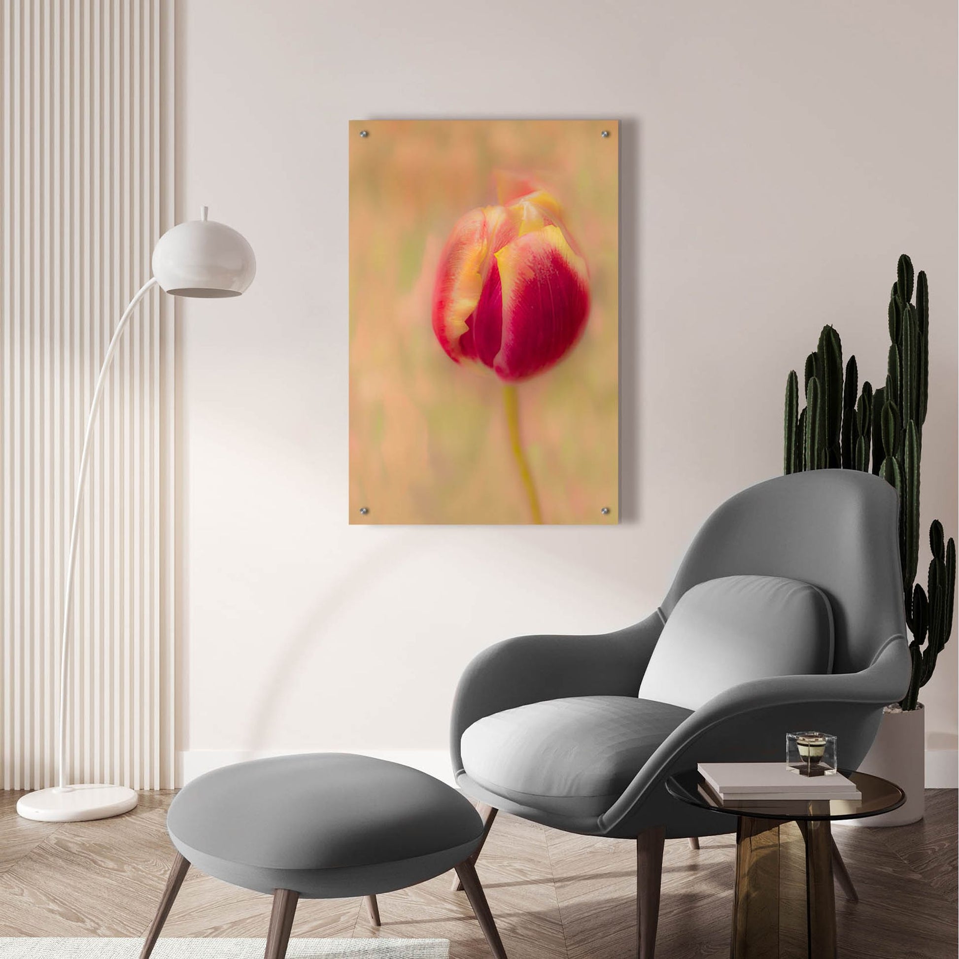 Epic Art 'First Bloom' by Pamela Plummer, Acrylic Glass Wall Art,24x36