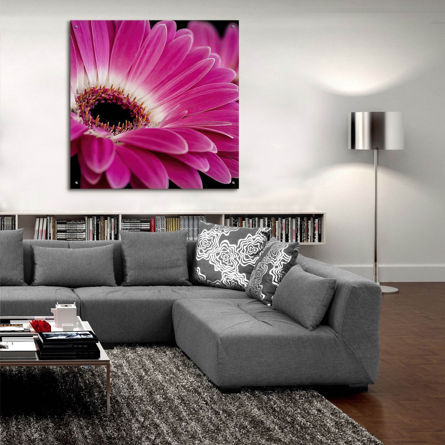 Epic Art 'Gerbera Daisy' by Pamela Plummer, Acrylic Glass Wall Art,36x36