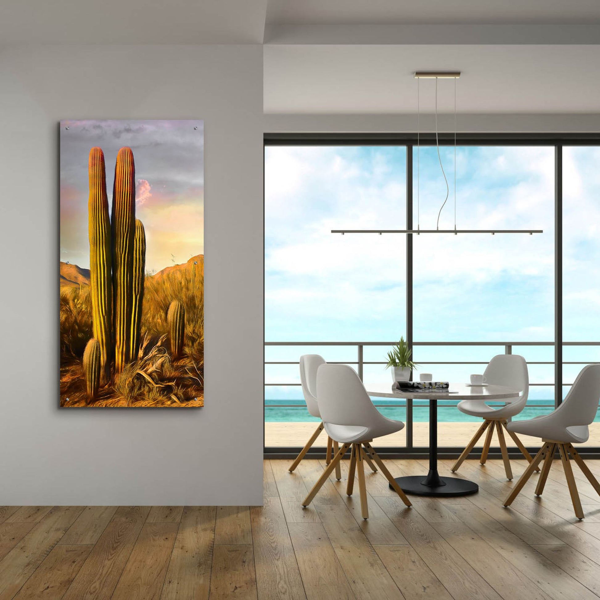 Epic Art 'Grandmother Saguaro' by Pamela Plummer, Acrylic Glass Wall Art,24x48