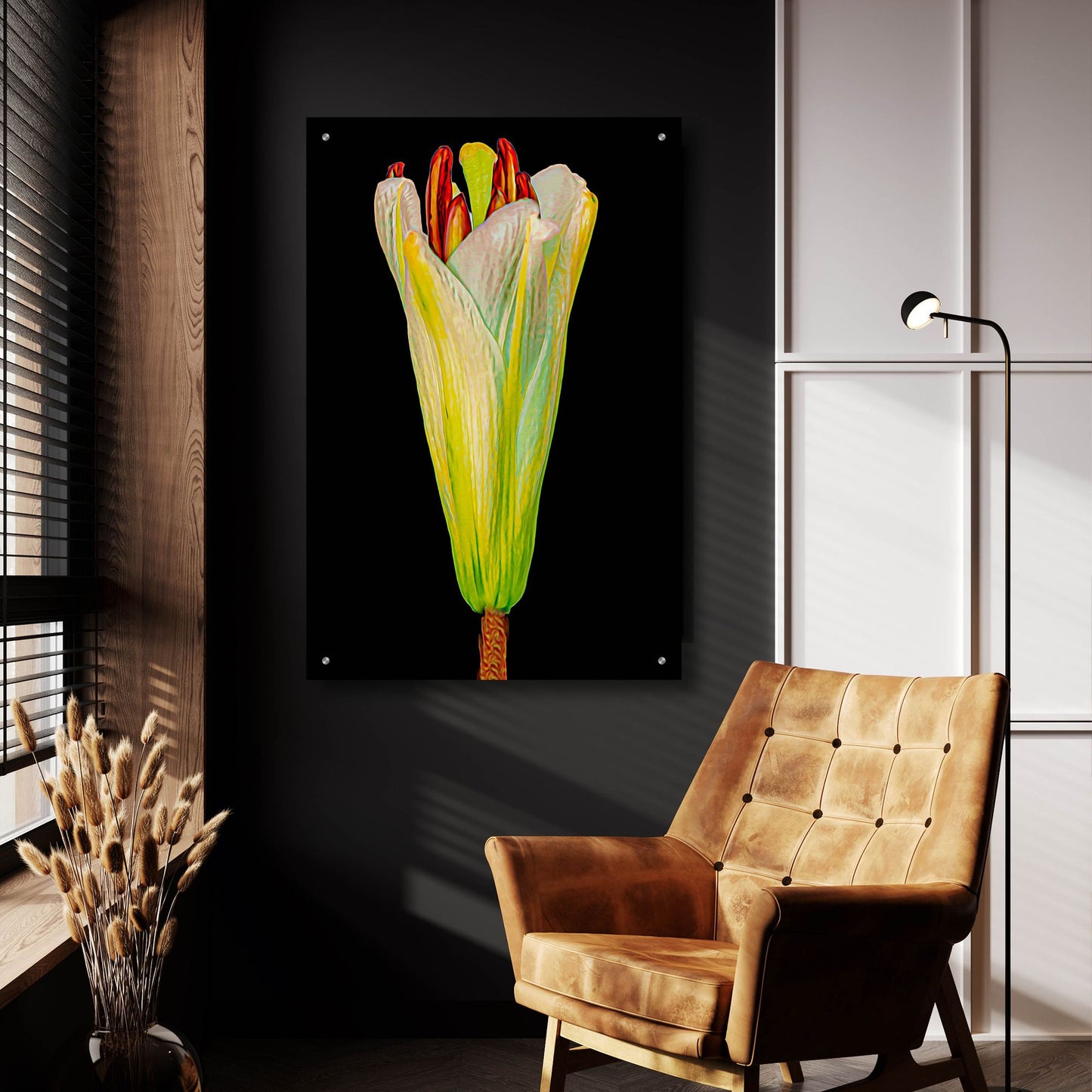 Epic Art 'Lily Bud' by Pamela Plummer, Acrylic Glass Wall Art,24x36