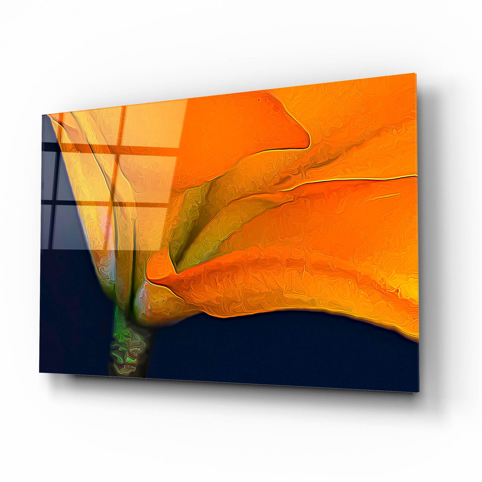 Epic Art 'Lily Dressed In Orange' by Pamela Plummer, Acrylic Glass Wall Art,16x12