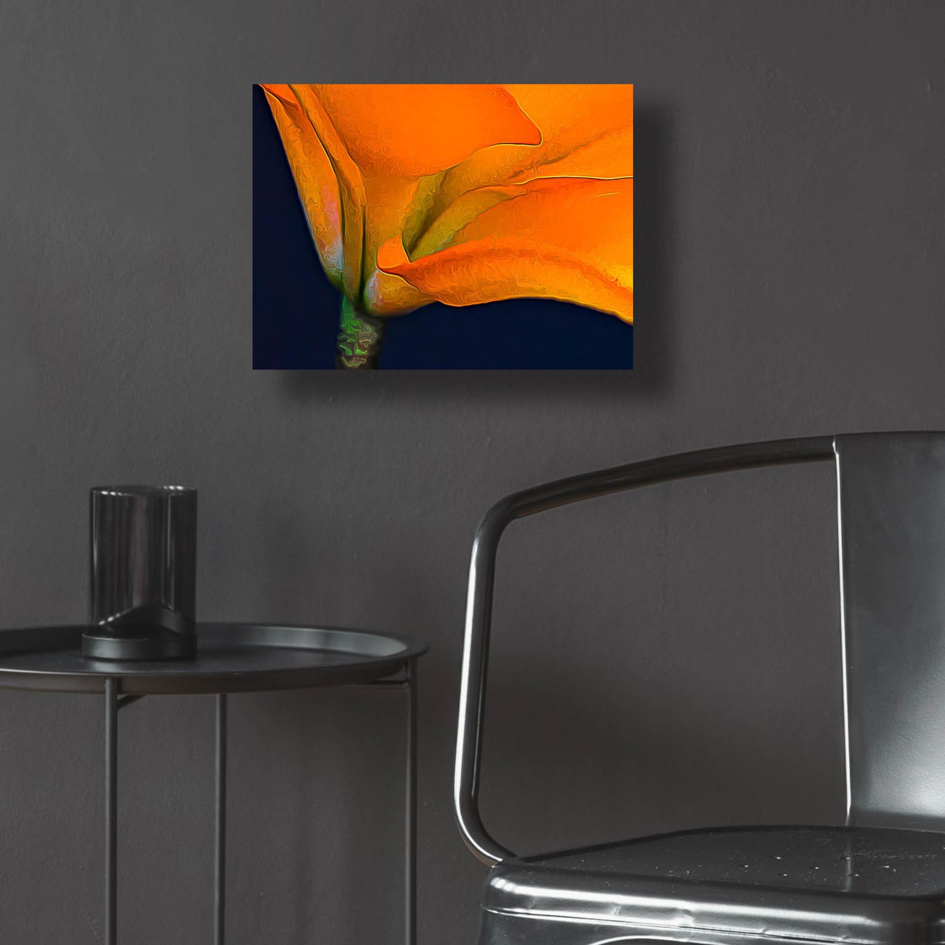 Epic Art 'Lily Dressed In Orange' by Pamela Plummer, Acrylic Glass Wall Art,16x12