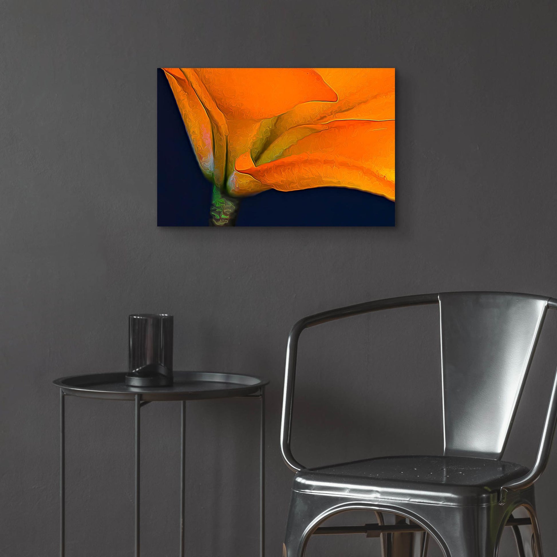 Epic Art 'Lily Dressed In Orange' by Pamela Plummer, Acrylic Glass Wall Art,24x16