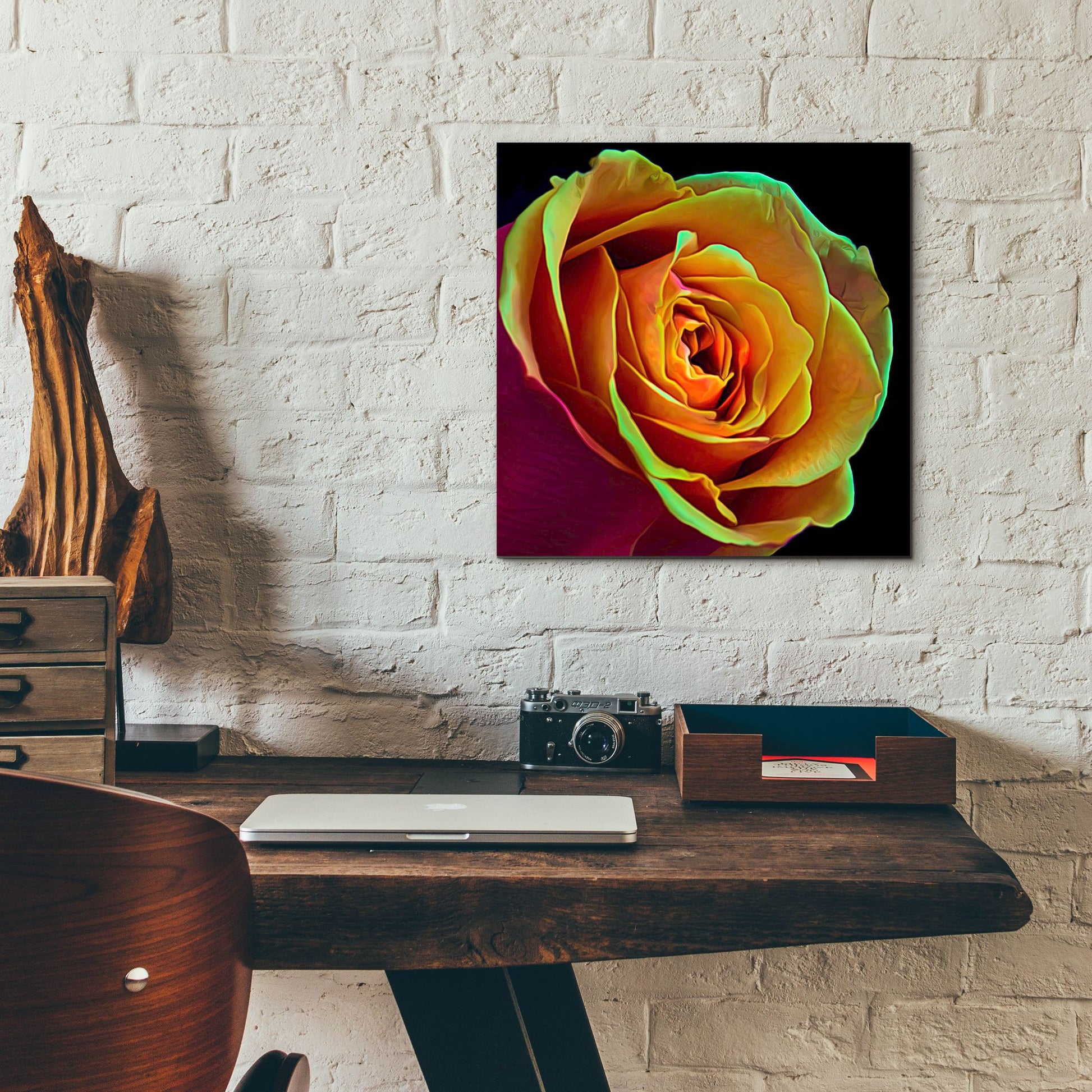 Epic Art 'Love Is A Rose 2' by Pamela Plummer, Acrylic Glass Wall Art,12x12