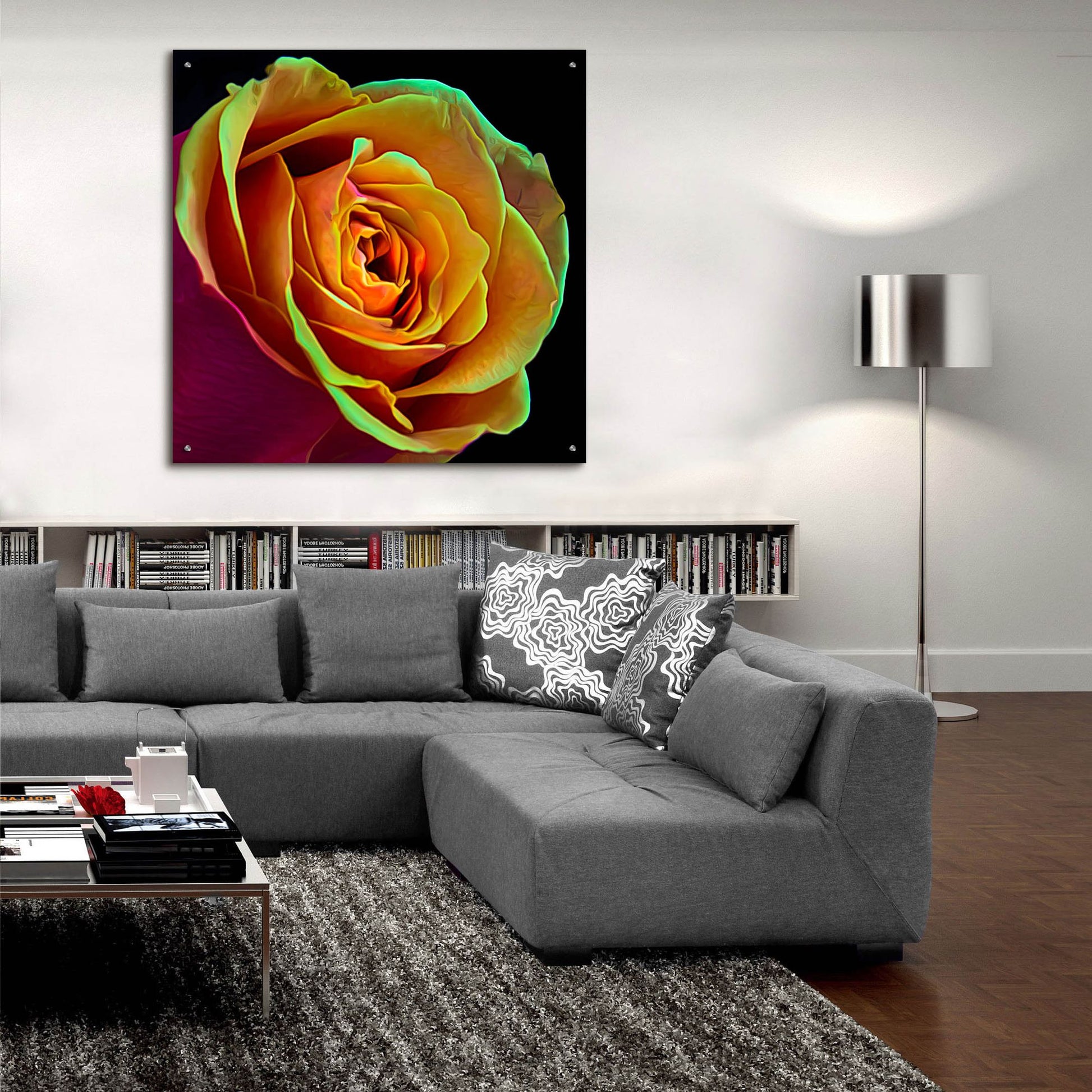 Epic Art 'Love Is A Rose 2' by Pamela Plummer, Acrylic Glass Wall Art,36x36