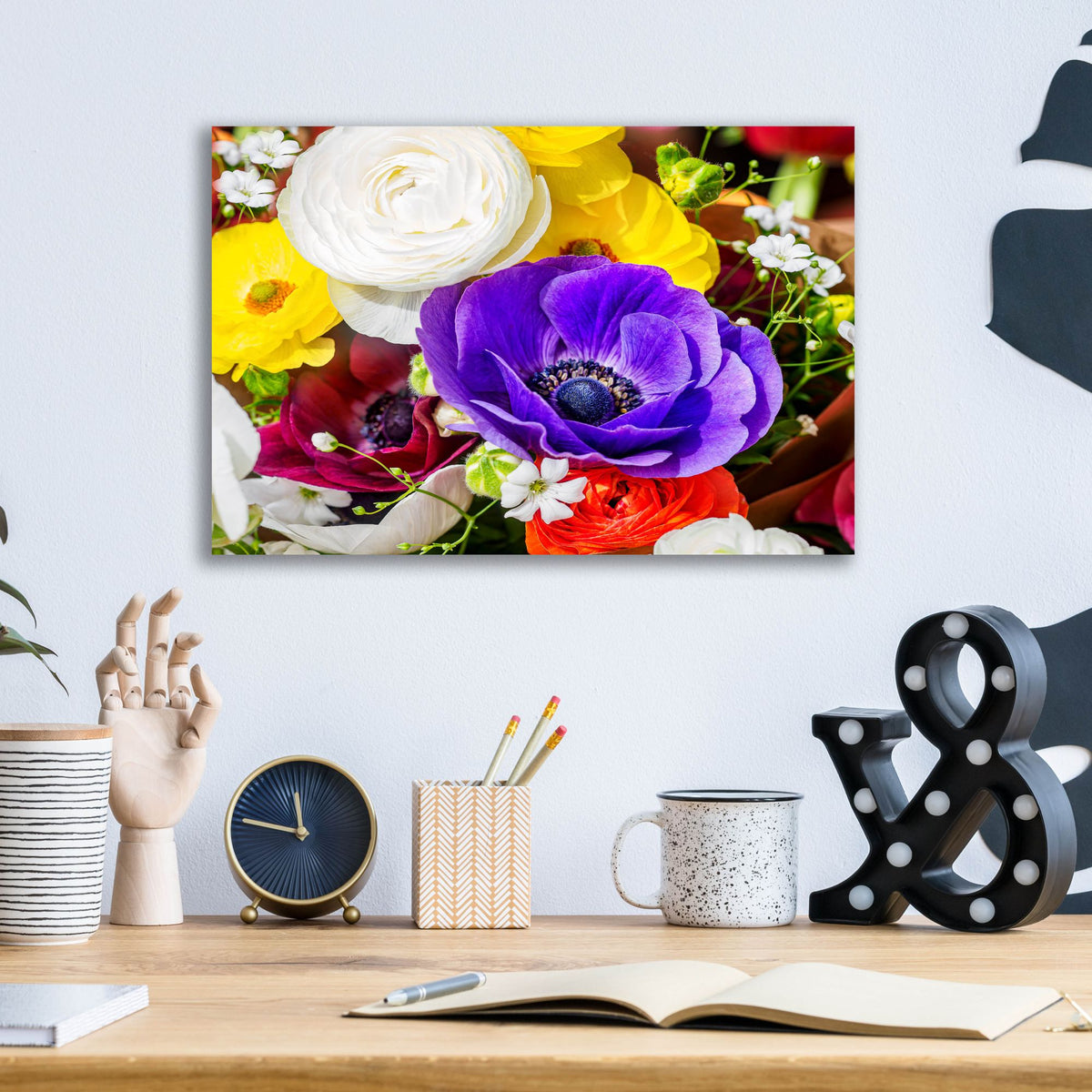 Epic Art 'Spring Bouquet' by Pamela Plummer, Acrylic Glass Wall Art,16x12