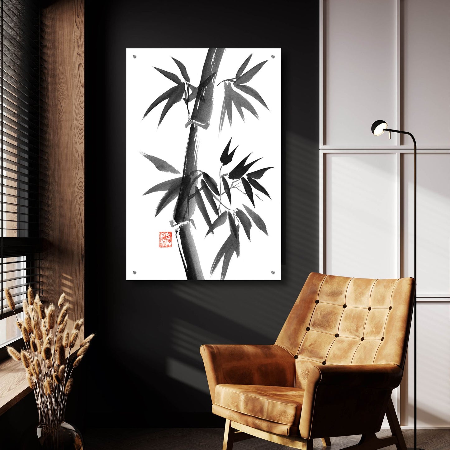 Epic Art 'Bamboo 01' by Pechane, Acrylic Glass Wall Art,24x36